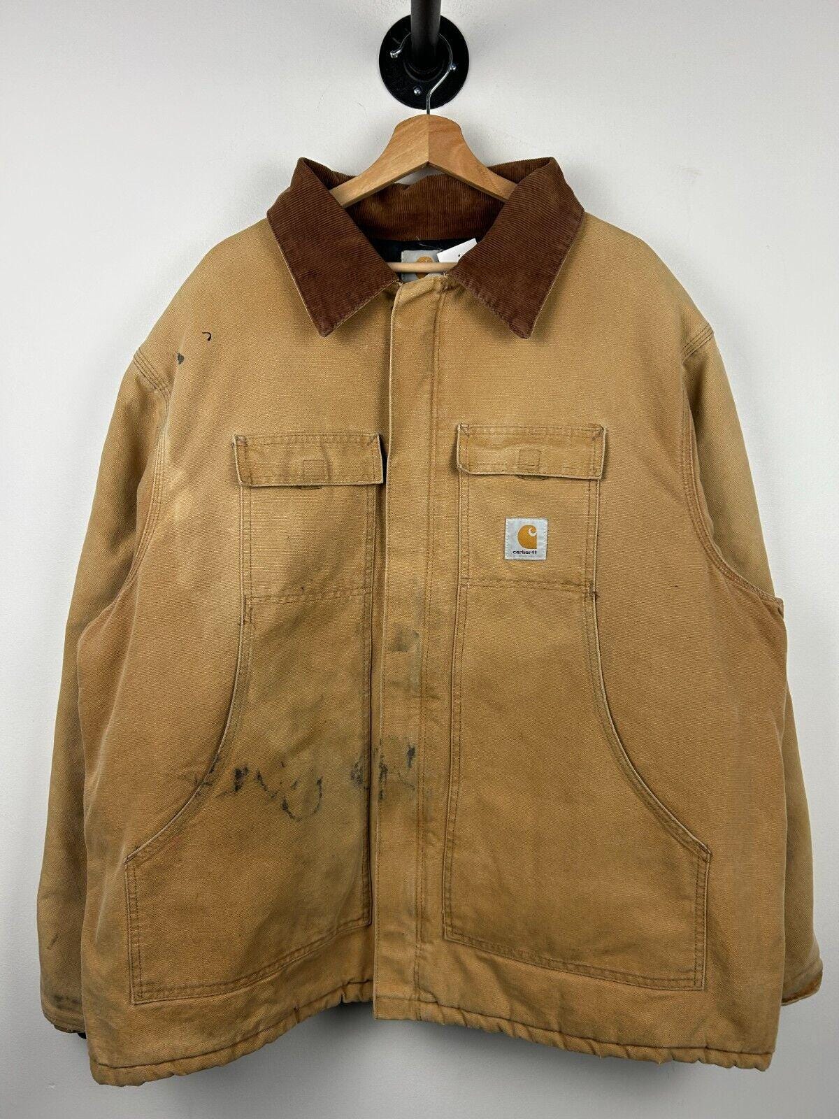 Vintage Carhartt Arctic Beige Jacket Size L Graphic Tee – Bold Style · High-Quality Print