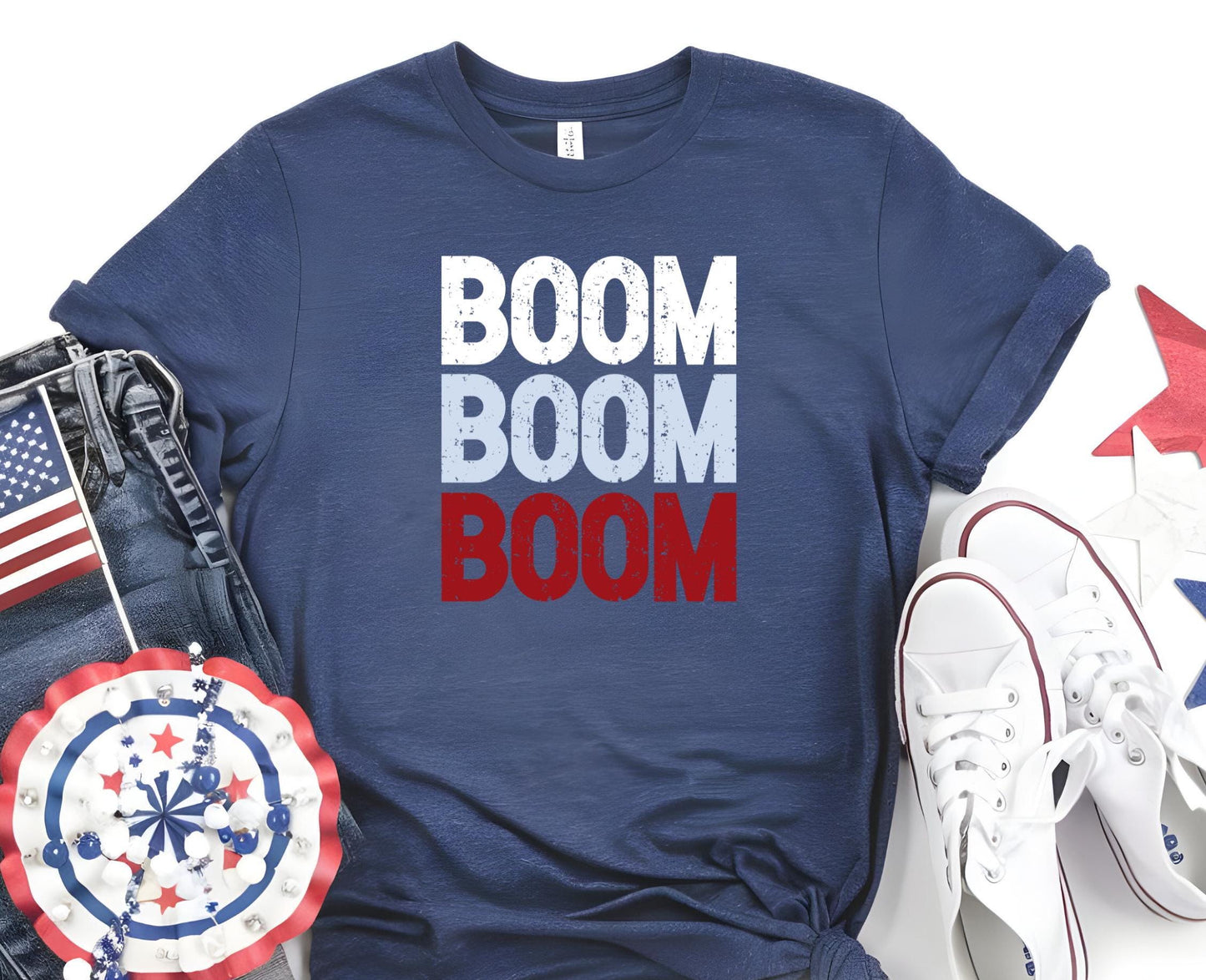 4th of July Fireworks Shirt Boom Boom BOOM T Shirt for Independence Day July 4th Firecracker Shirt and Fireworks Tee Graphic Tee – Warm & Stylish · Great Gift For Fans