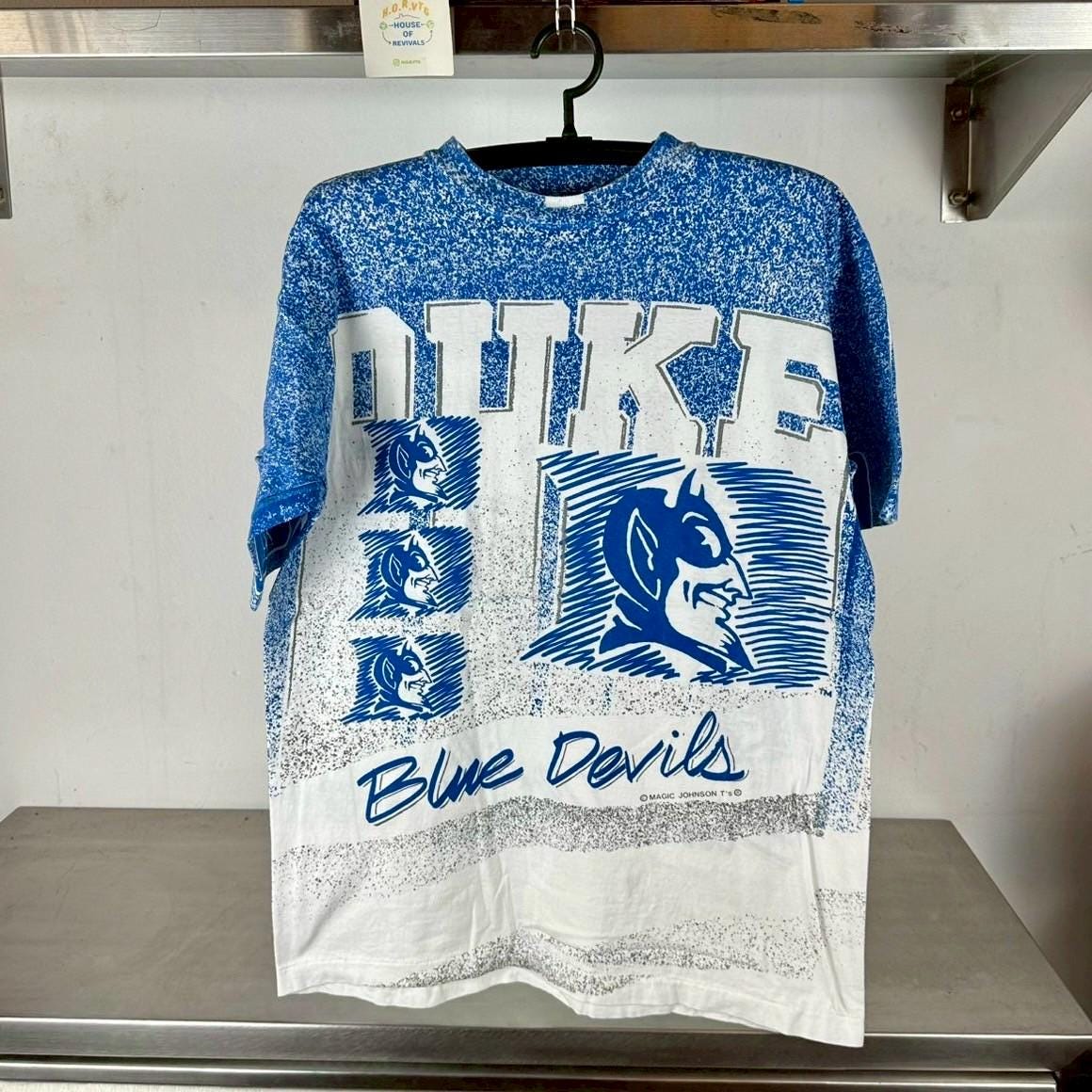 Vintage 90s Duke Blue Devils All Over Print AOP NCAA Large single stitch T shirt NCAA Tshirts Sports Tshirts Duke Tshirt Graphic Tee – Fan Favorite · Trending Graphic Apparel
