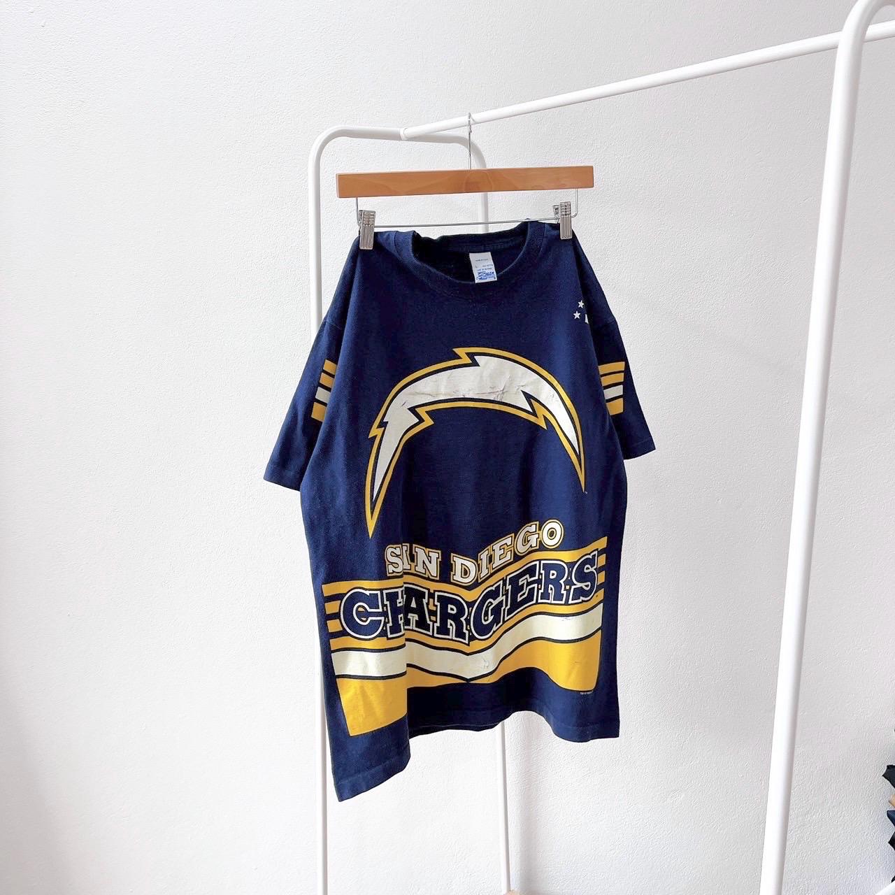 Vintage 90s San Diego Chargers NFL football 1995 Made in USA vintage Salem blue t shirt L Graphic Tee – Easygoing Wear · Must-Have Style