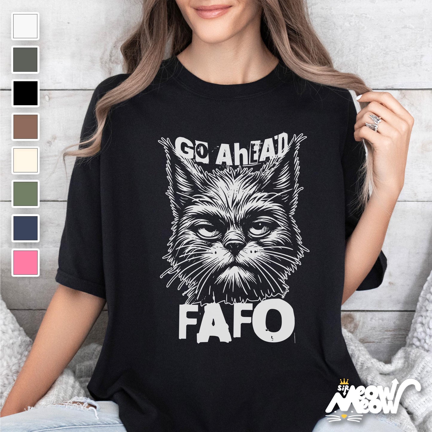 FAFO Cat T Shirt Funny Go Ahead FAFO 1717 Tee Sarcastic Cat Gift Humorous Cat Lover Shirt Graphic Tee – Bold Style · Top Pick For Any Outfit