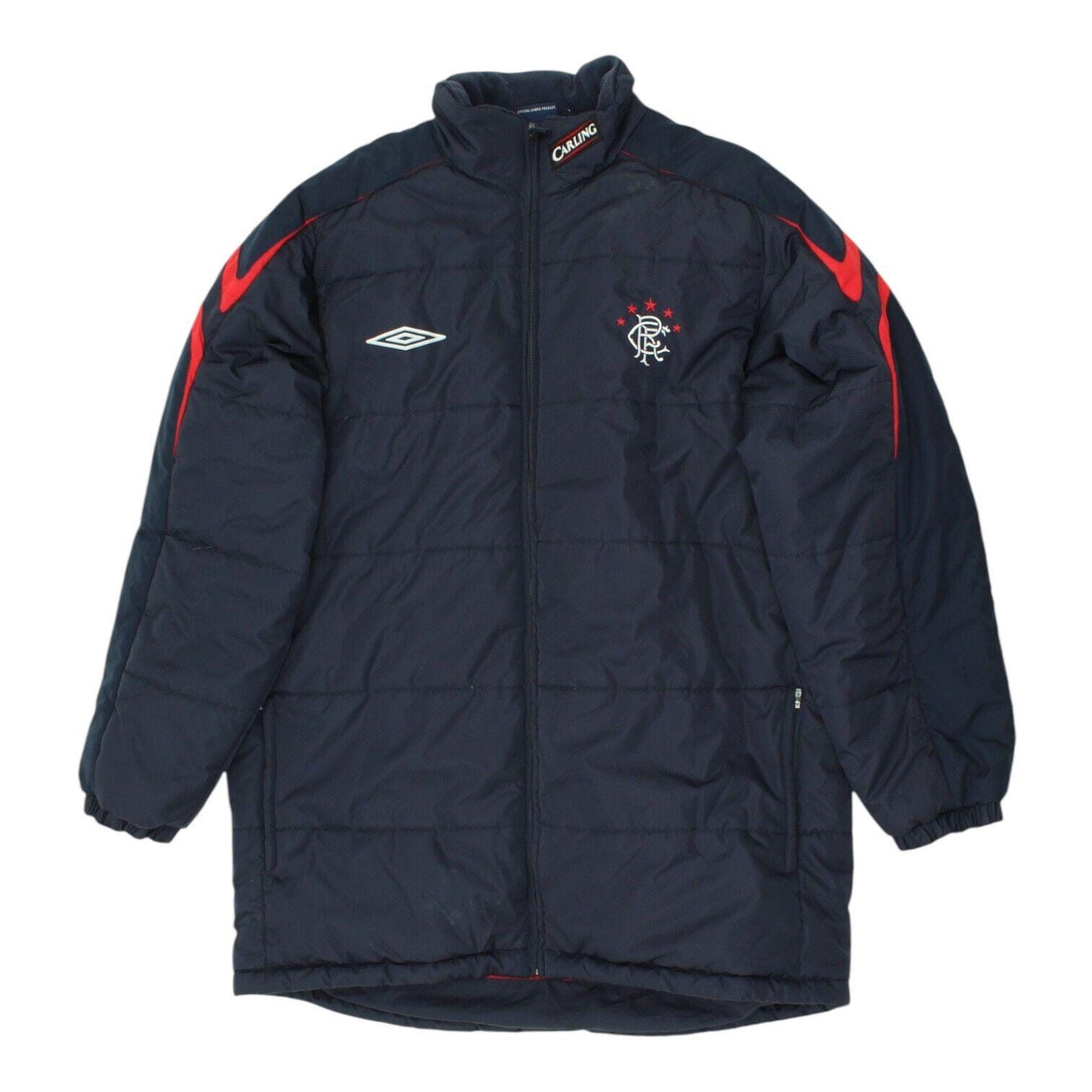 Rangers FC Bench Coat Vintage Umbro Mens Quilted Polyester Jacket Football Graphic Tee – Everyday Comfort · High-Quality Print