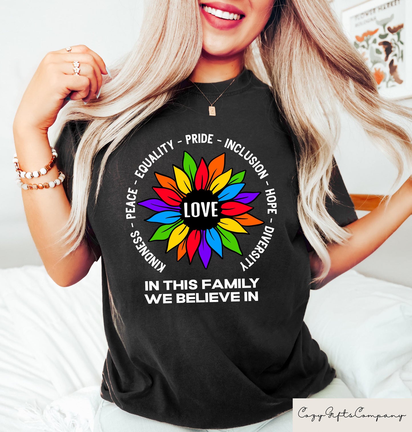 Pride Inclusion Tshirt In This Family We Believe In Shirt Equal Rights Sweatshirt LGBTQ Pride Gift LGBTQ Support Tee Queer Pride Outfit Sweatshirt – Feel-Good Design · High-Quality Print