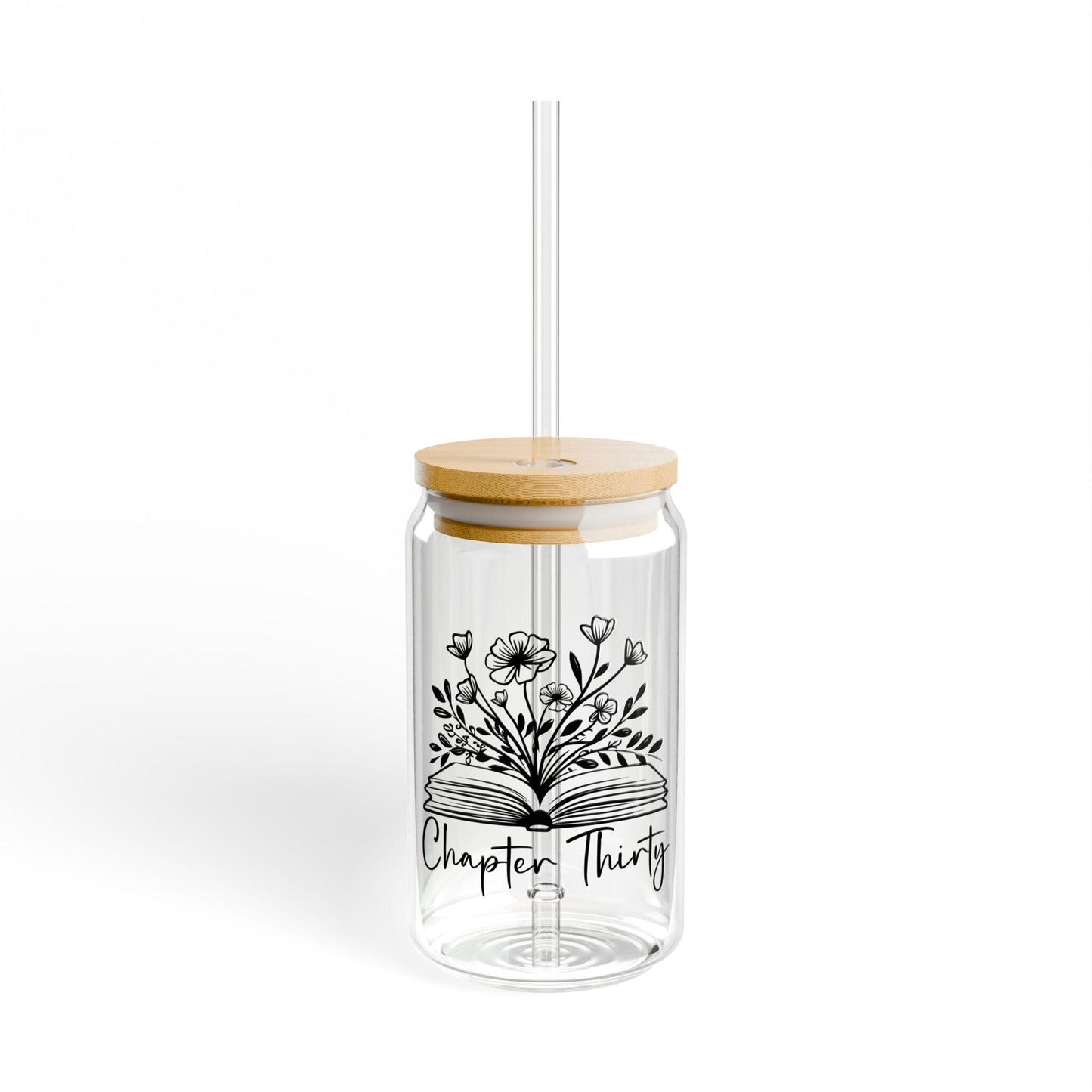 30th Birthday Iced Coffee Cup Chapter 30 Glass 30th Cup 30th Birthday Gift 30th Birthday Flowers 30th Frosted Glass Can Engraved Lid Graphic Tee – Bold Style · Top Pick For Any Outfit