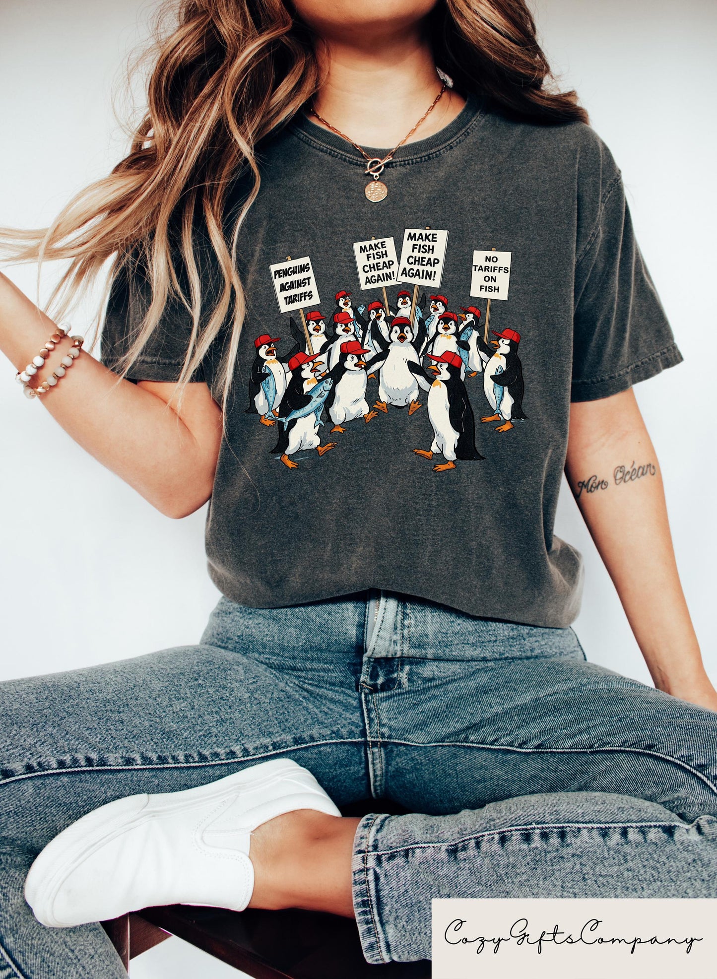 RESIST Flippers Up T shirt Heard Island Shirt Retro Comfort Subtle FDT Sweatshirt Penguins Against Tariffs Resistance Protest Gift Sweatshirt – Fan Favorite · Great Gift For Fans