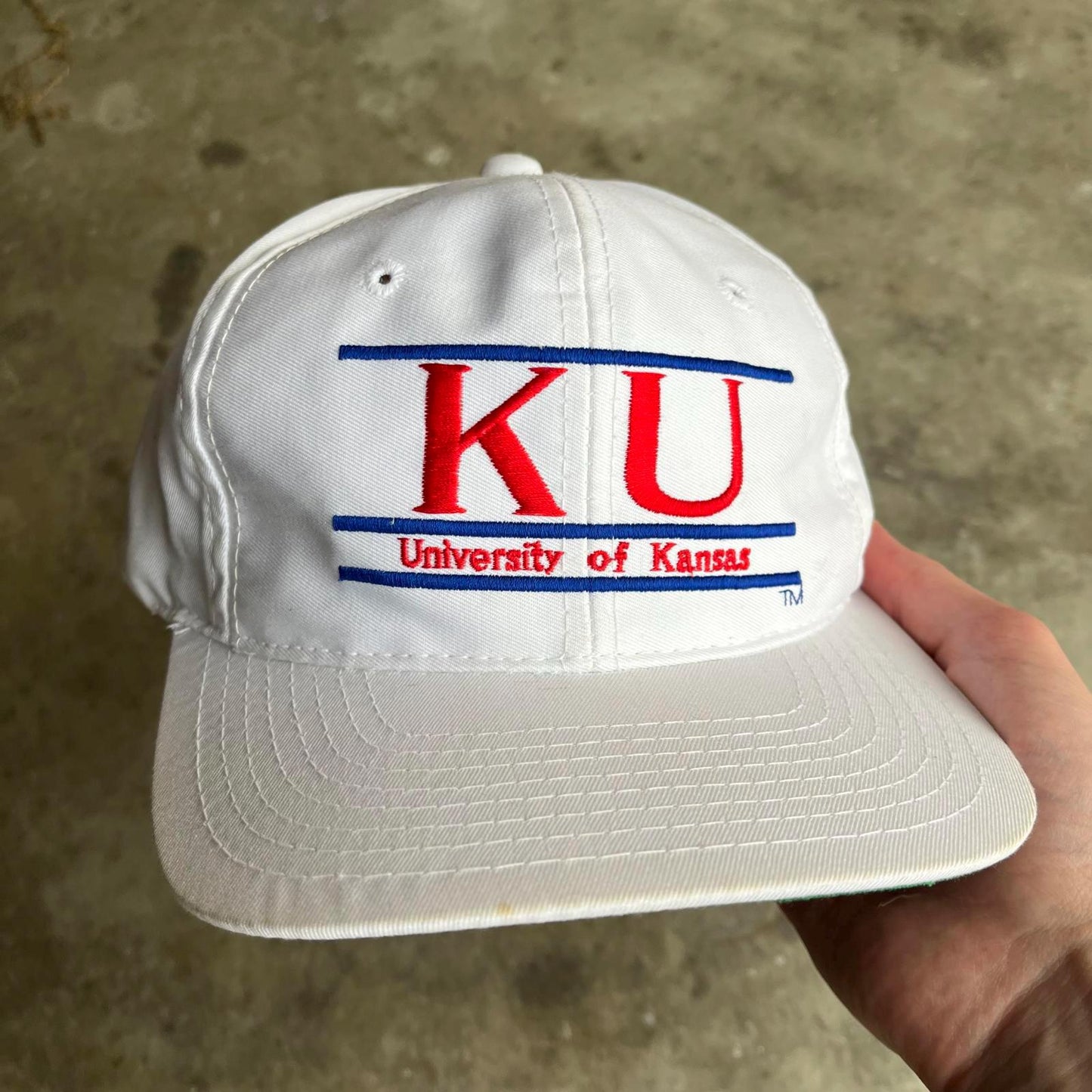 Vintage 90s University of Kansas Jayhawks The Game Hat Graphic Tee – Fan Favorite · Trending Graphic Apparel