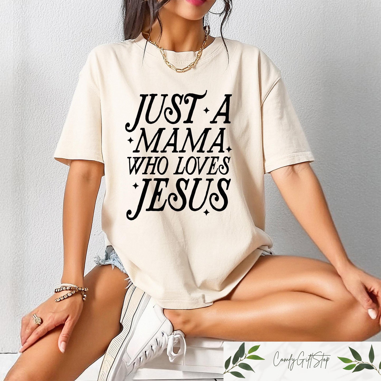 Just A Mama Who Loves Jesus Shirt Christian Mom T shirt Mother39s Day Shirt Christian Mama Gift Mothers Day Outfit Jesus Lover Mom Tee Graphic Tee – Easygoing Wear · Trending Graphic Apparel