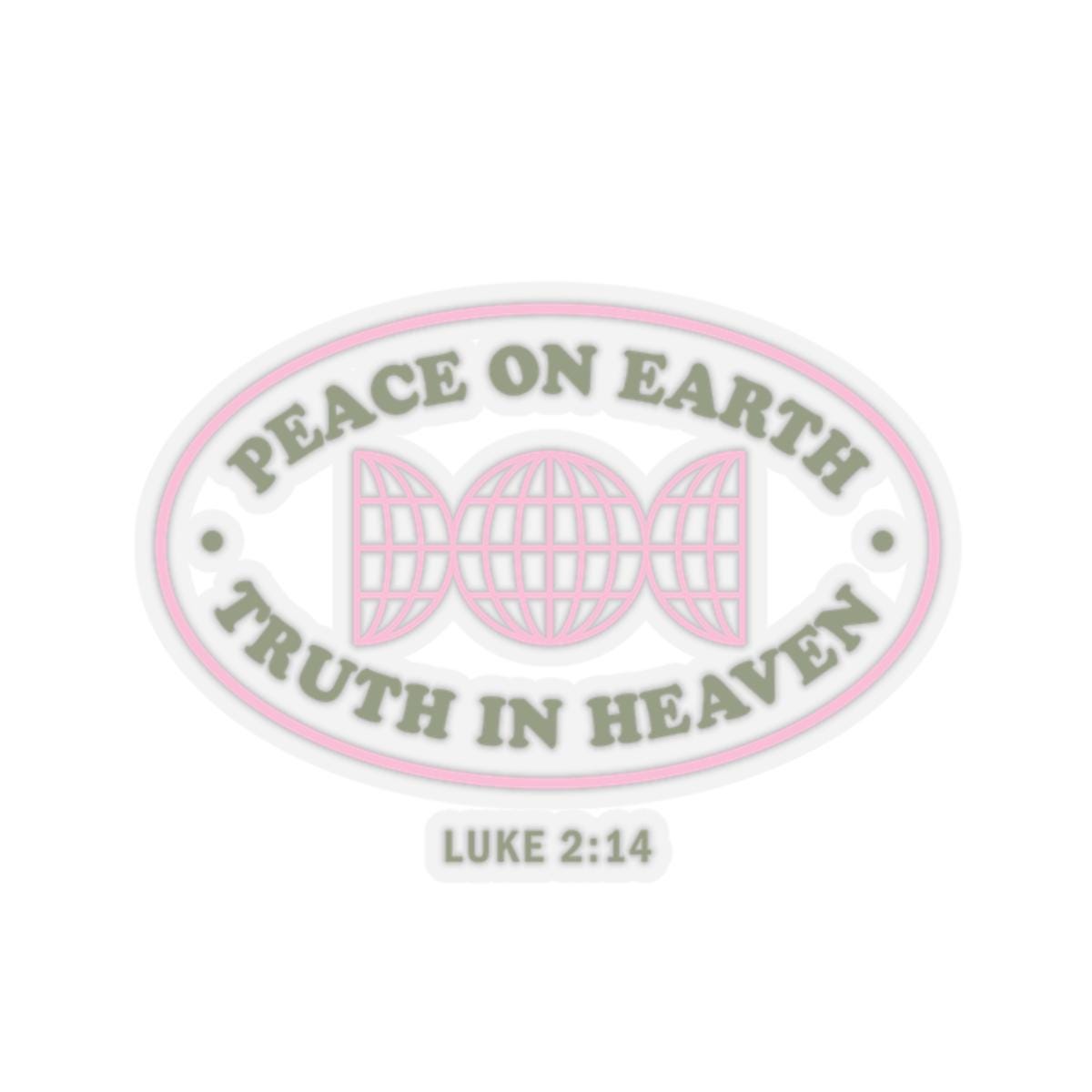 Inspirational Kiss Cut Stickers Peace on Earth Truth In Heaven Faith Laptop Decor Gift for Friends Faith Based Stickers Religious Art Graphic Tee – Bold Style · Great Gift For Fans