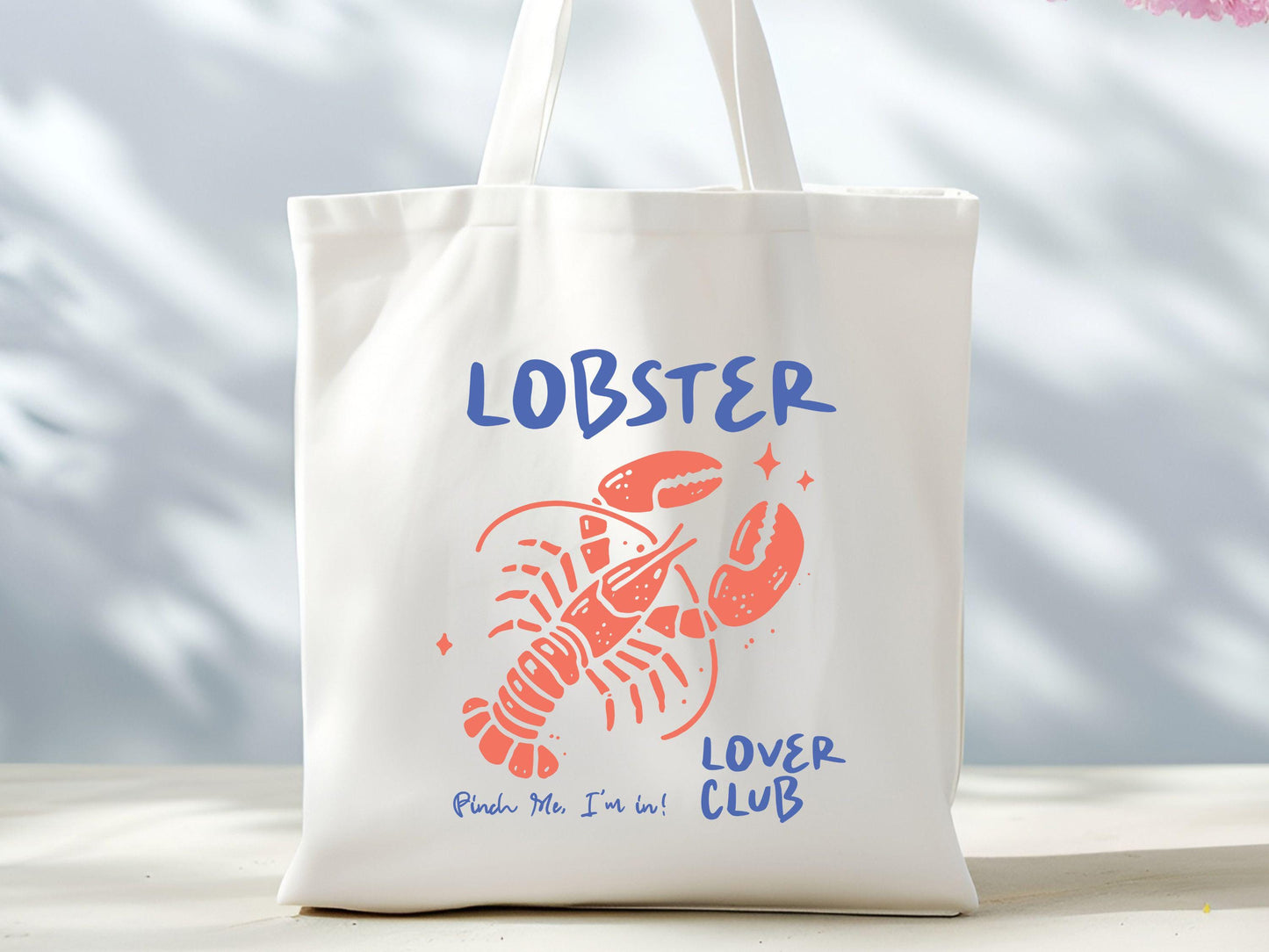 Lobster Tote Bag Lobster Lover Club Bag Seafood Grocery Bag Farmers Market Bag Cute Summer Canvas Tote Bag Lobster Gifts Tote Bag – Warm & Stylish · High-Quality Print