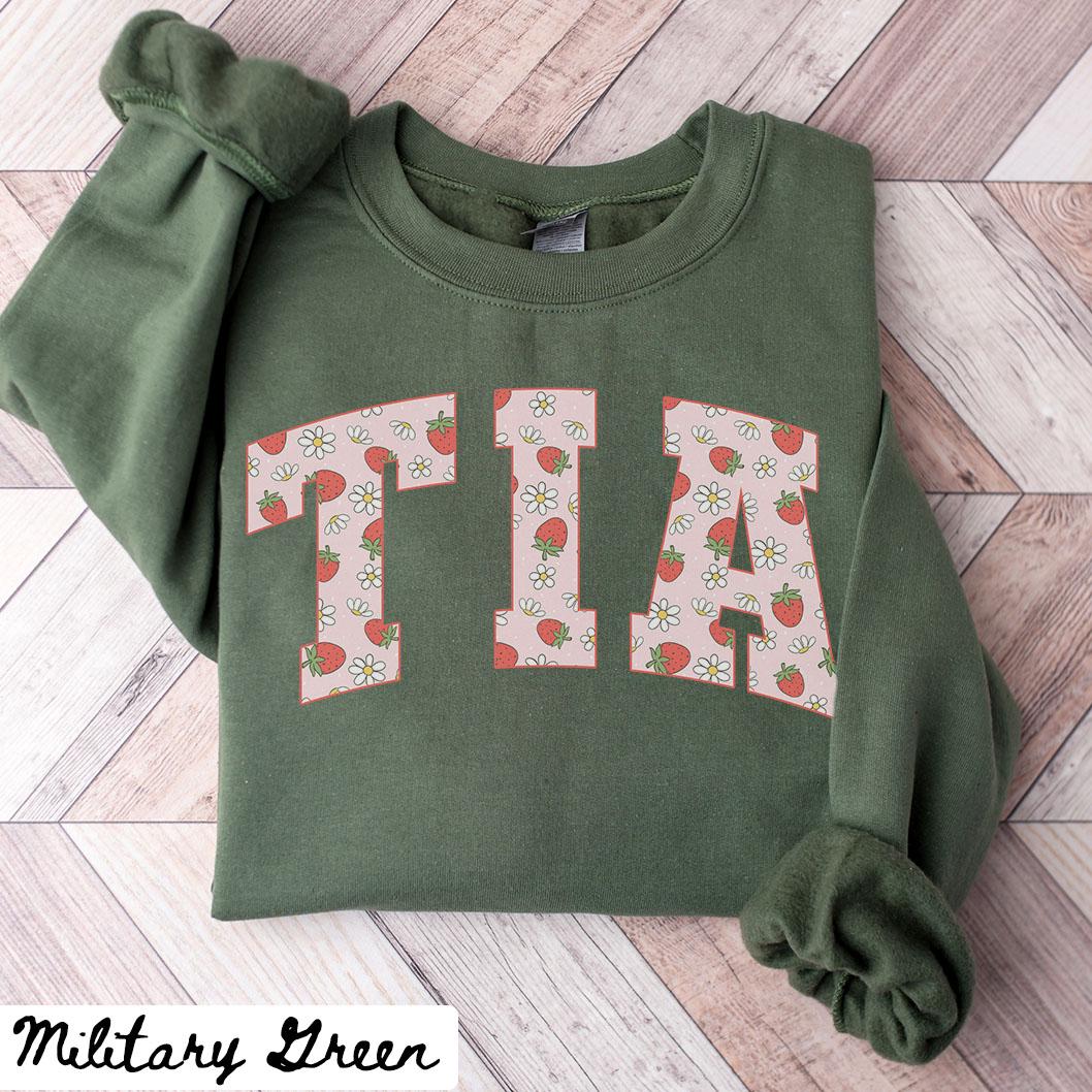 Tia Sweatshirt Mother39s Day Gifts Tia Crewneck Strawberry Tia Shirts Tia Gifts Sweatshirt – Easygoing Wear · Perfect For Daily Wear