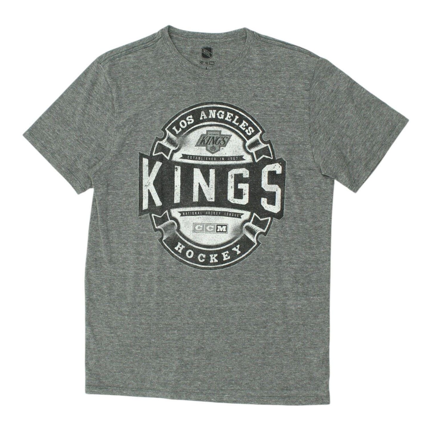 Los Angeles Kings Tshirt NHL Ice Hockey Mens Grey Crew Neck Logo Short Sleeve Graphic Tee – Everyday Comfort · Top Pick For Any Outfit