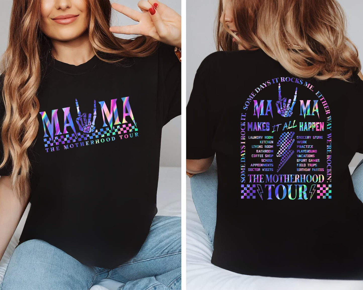 The Motherhood Tour Shirt Some Days I Rock It Tshirt Motherhood Rock Skeleton Rocker Mom Shirt Trendy Mom T Shirt Mom Life Shirt Graphic Tee – Cozy Vibes · Trending Graphic Apparel