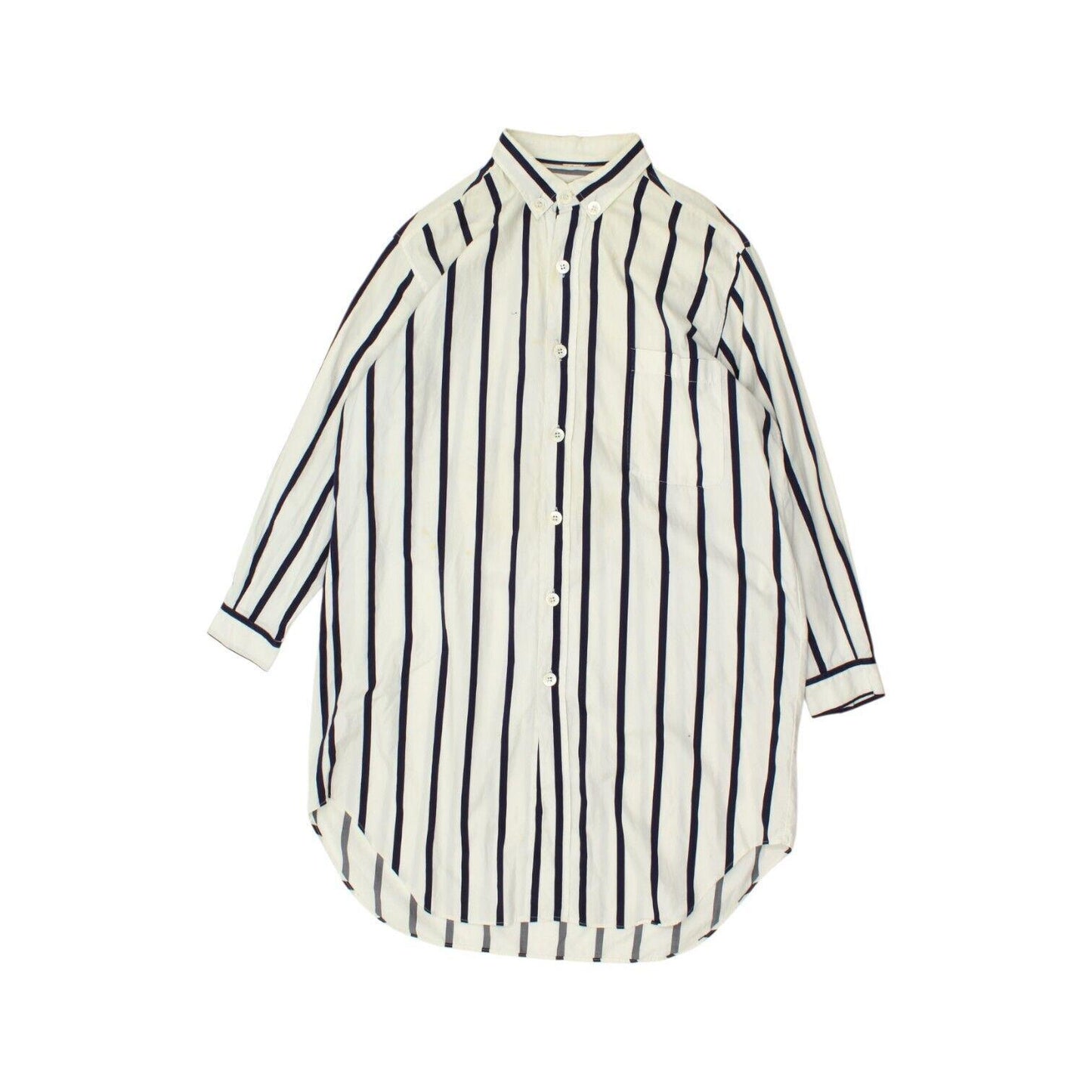 Moschino Womens Long Shirt Vintage White Black Striped Designer Loungewear Graphic Tee – Warm & Stylish · Perfect For Daily Wear