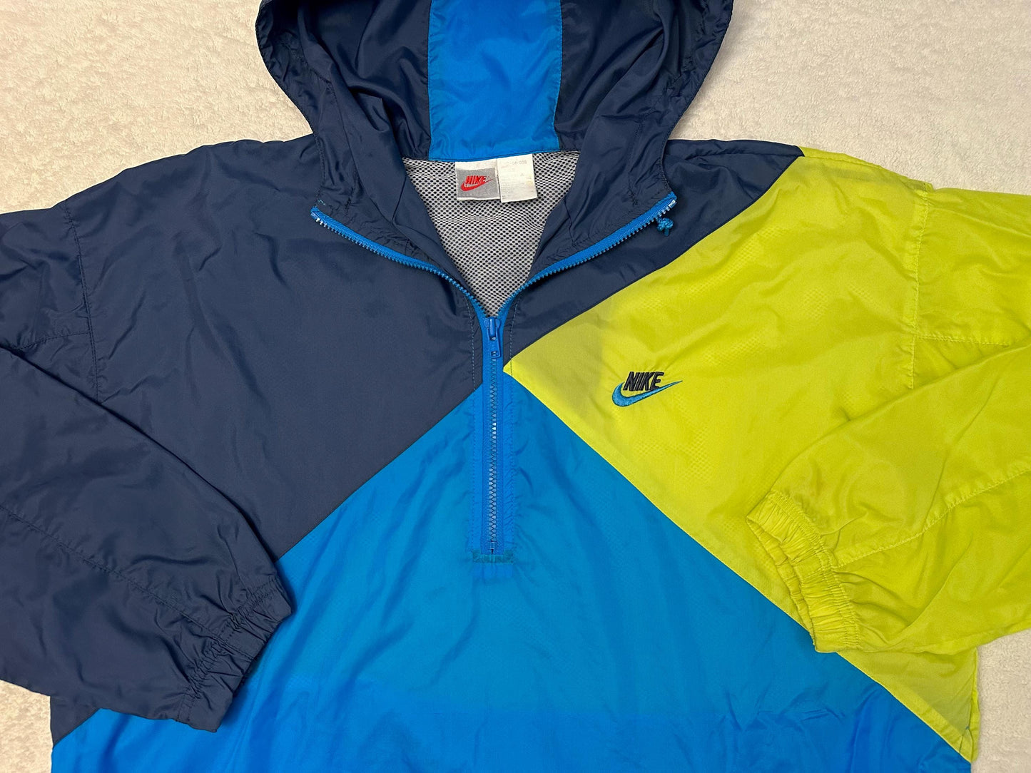 Vintage 1980s 1990s Nike Half Zip Hooded Anorak Windbreaker Jacket Grey Tag L Graphic Tee – Feel-Good Design · Must-Have Style