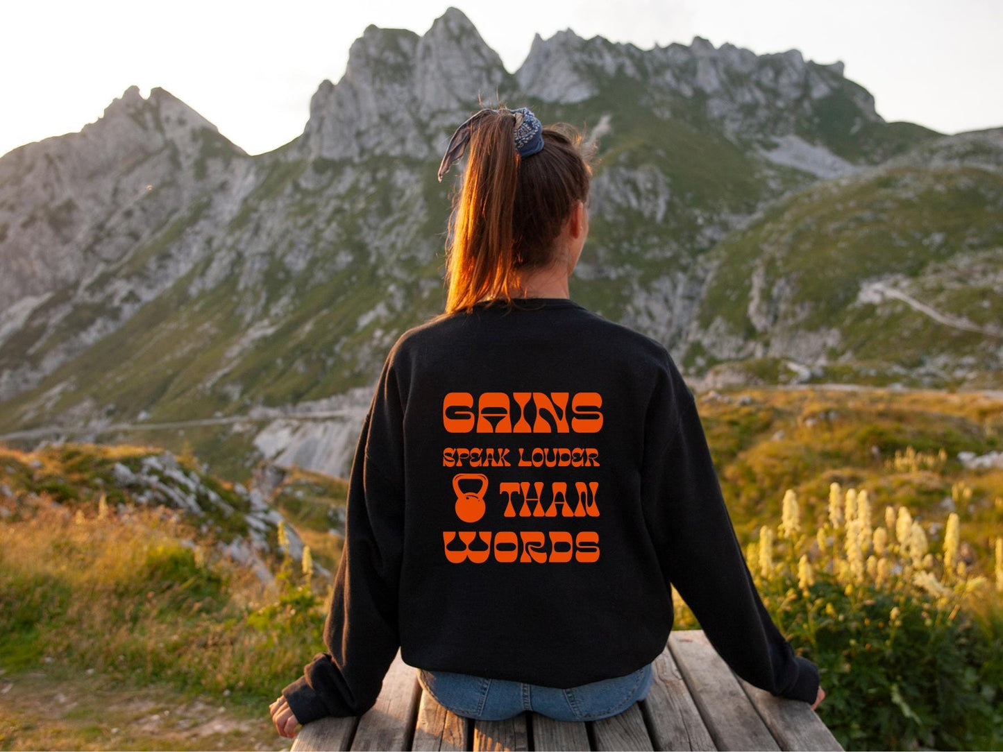 Gains Speak Louder Than Words Sweatshirt Gym Sweatshirt Fitness Pullover Workout Sweater Training Shirt Gym Geschenk Pumping Iron Sweatshirt – Feel-Good Design · Top Pick For Any Outfit