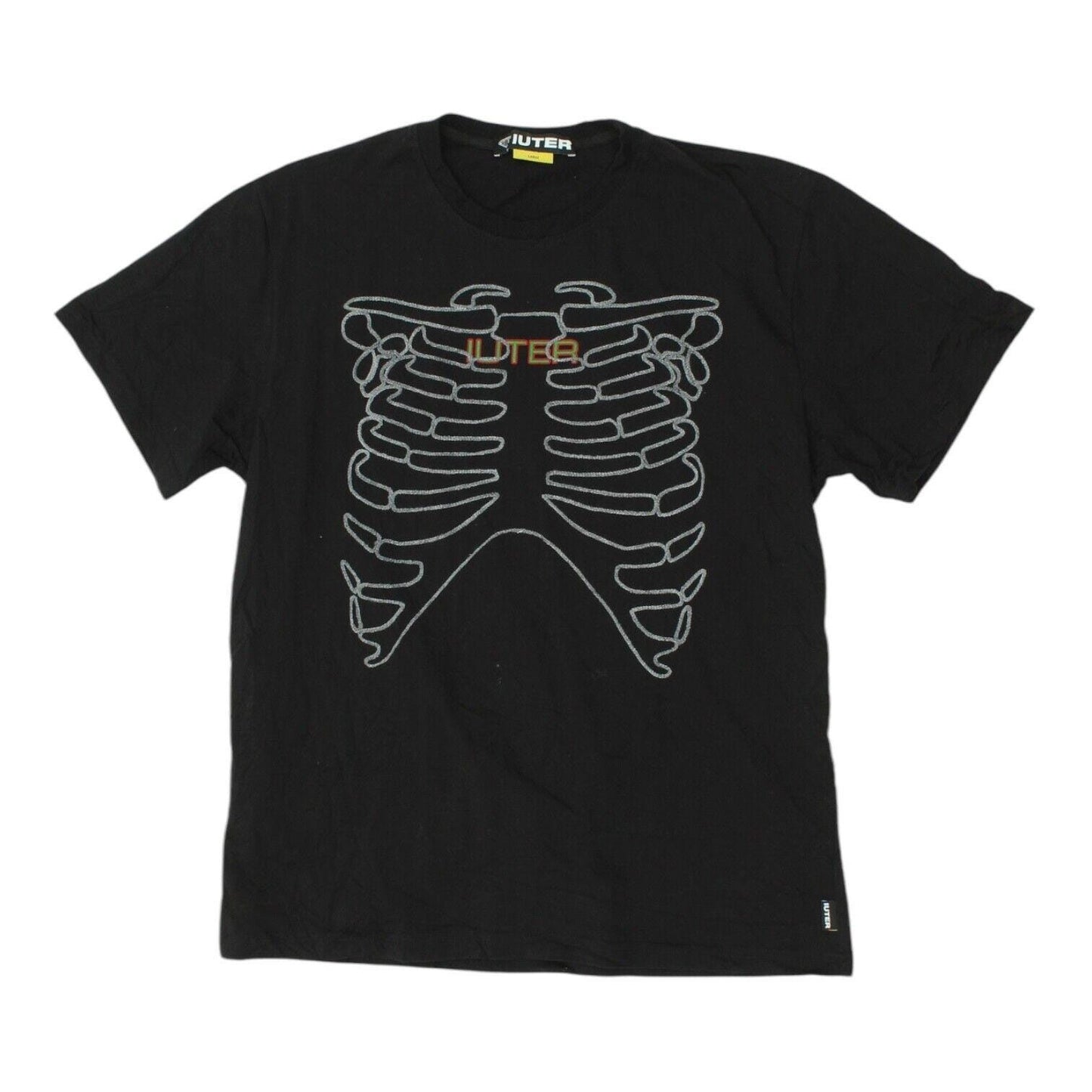 Iuter Mens Black Tshirt Skeleton Chest Designer Crew Neck Short Sleeve Graphic Tee – Warm & Stylish · Great Gift For Fans