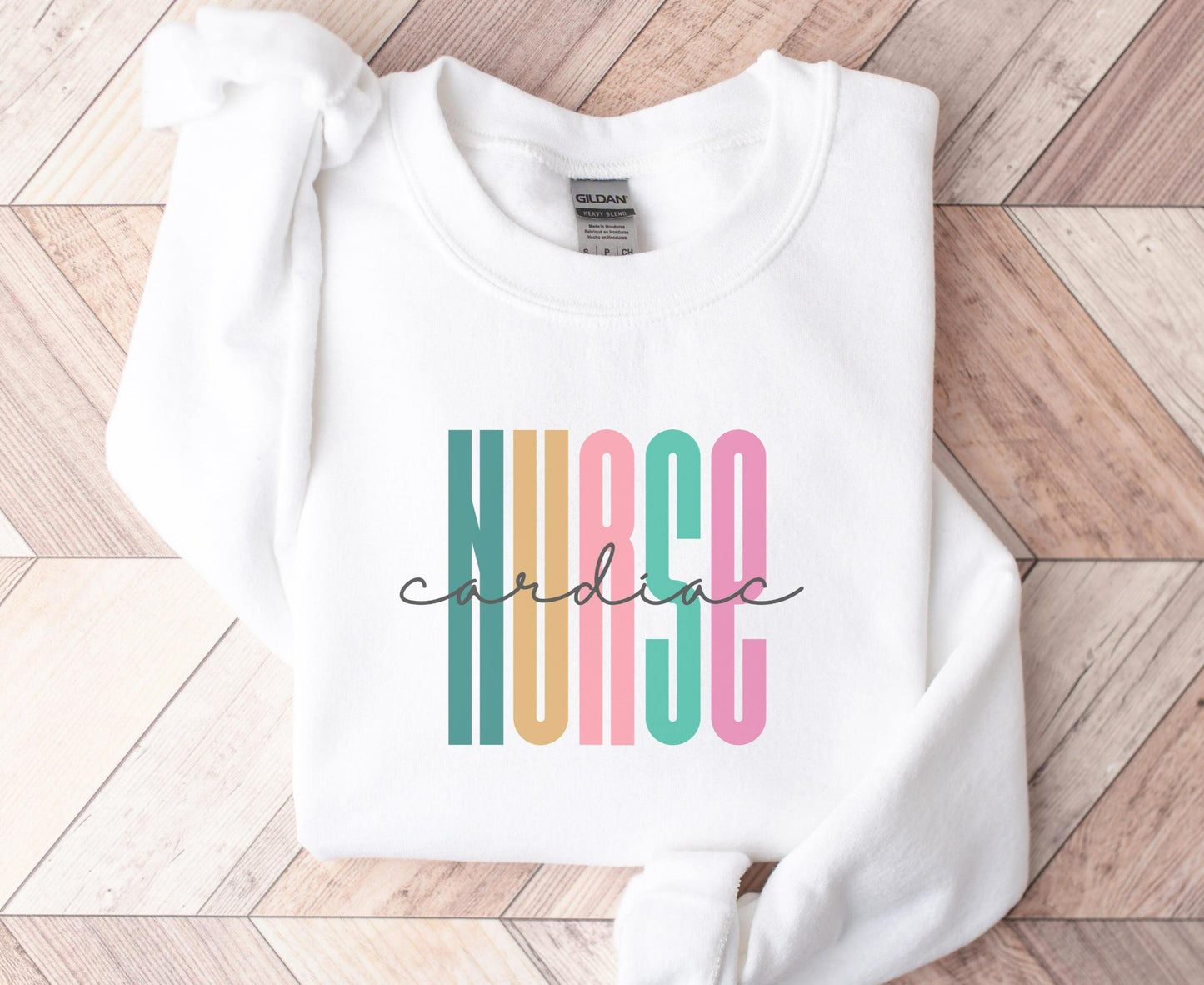 Nurse Sweatshirt CARDIAC Nurse Shirt RN Gift Nurse Graduation Gifts Retro Nurse Crewneck Cardiology Nurse Gift Nurse Appreciation Sweatshirt – Soft Feel · Top Pick For Any Outfit