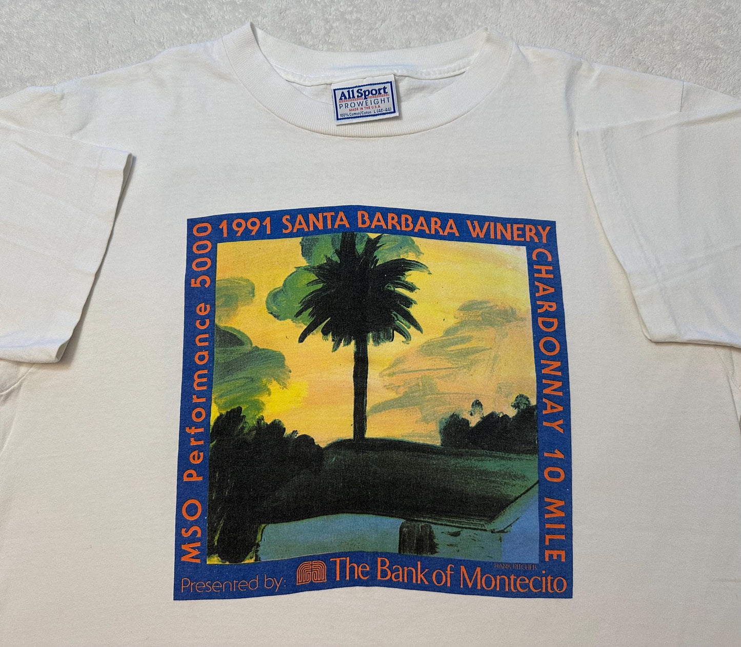 Vintage 1990s 90s Santa Barbara Winery Chardonnay 10K Running Event T Shirt L Graphic Tee – Premium Graphic · Must-Have Style