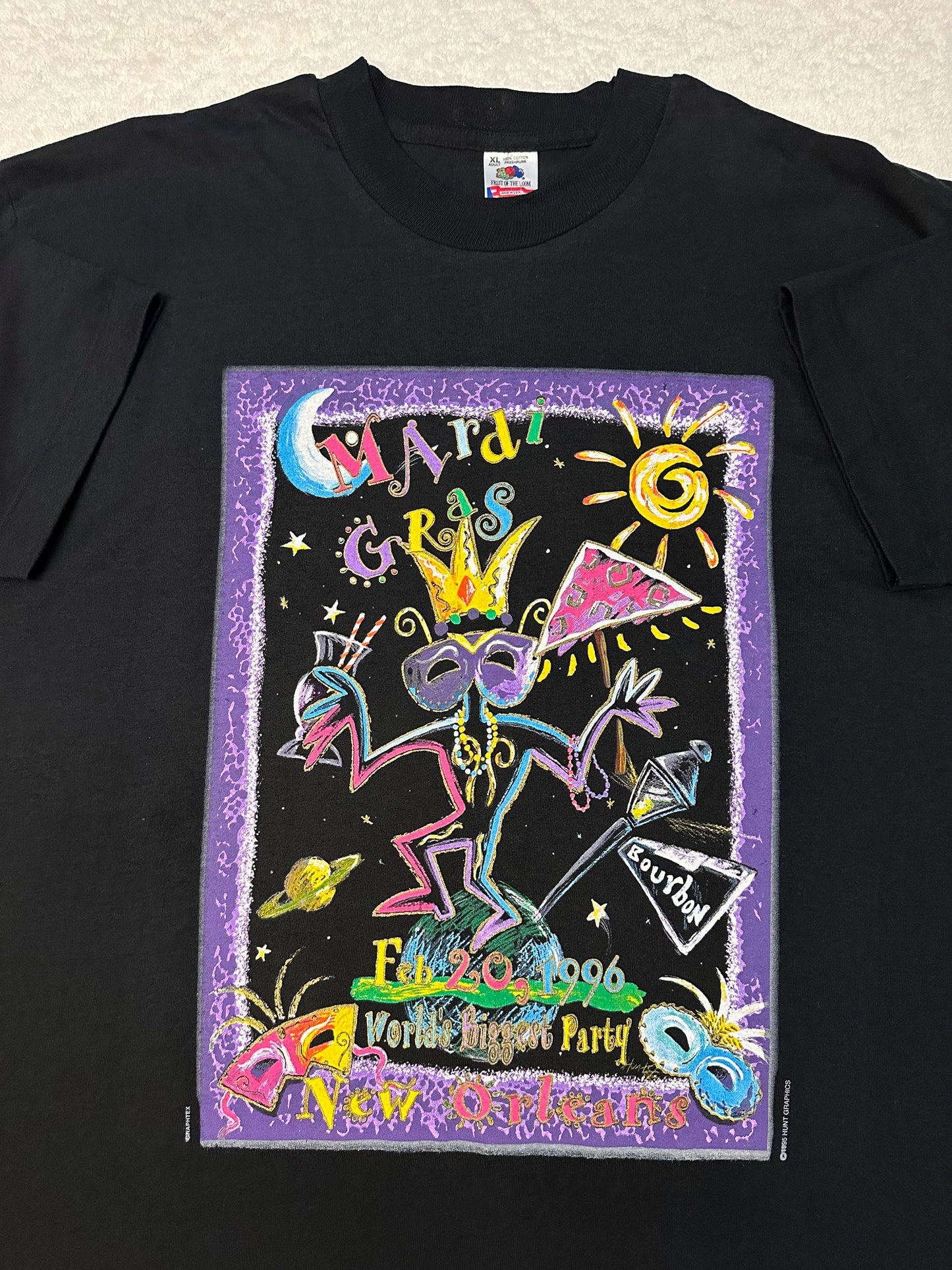 Vintage 1990s 90s 1996 New Orleans Mardi Gras Party Graphic Art T Shirt XL NEW Graphic Tee – Warm & Stylish · Perfect For Daily Wear