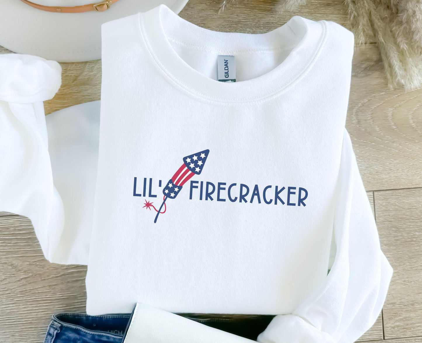 Firecracker Sweatshirt Little Firecracker Shirt for 4th of July Gift Cute Comfy Fireworks Shirt for Independence Day Sweatshirt – Feel-Good Design · High-Quality Print