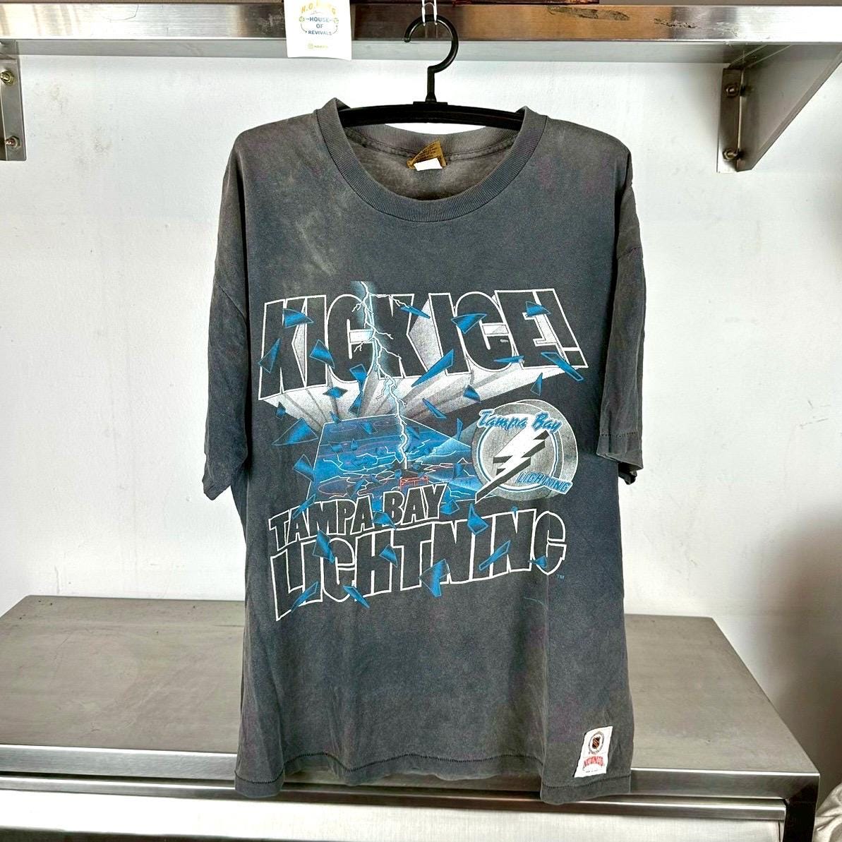 Vintage 90s Tampa Bay Lightning Kick Ice NHL 2XL single stitch T shirt Vintage Sports Tshirts Vintage Hockey Tshirt Vintage NHL Tshirt Graphic Tee – Fan Favorite · High-Quality Print