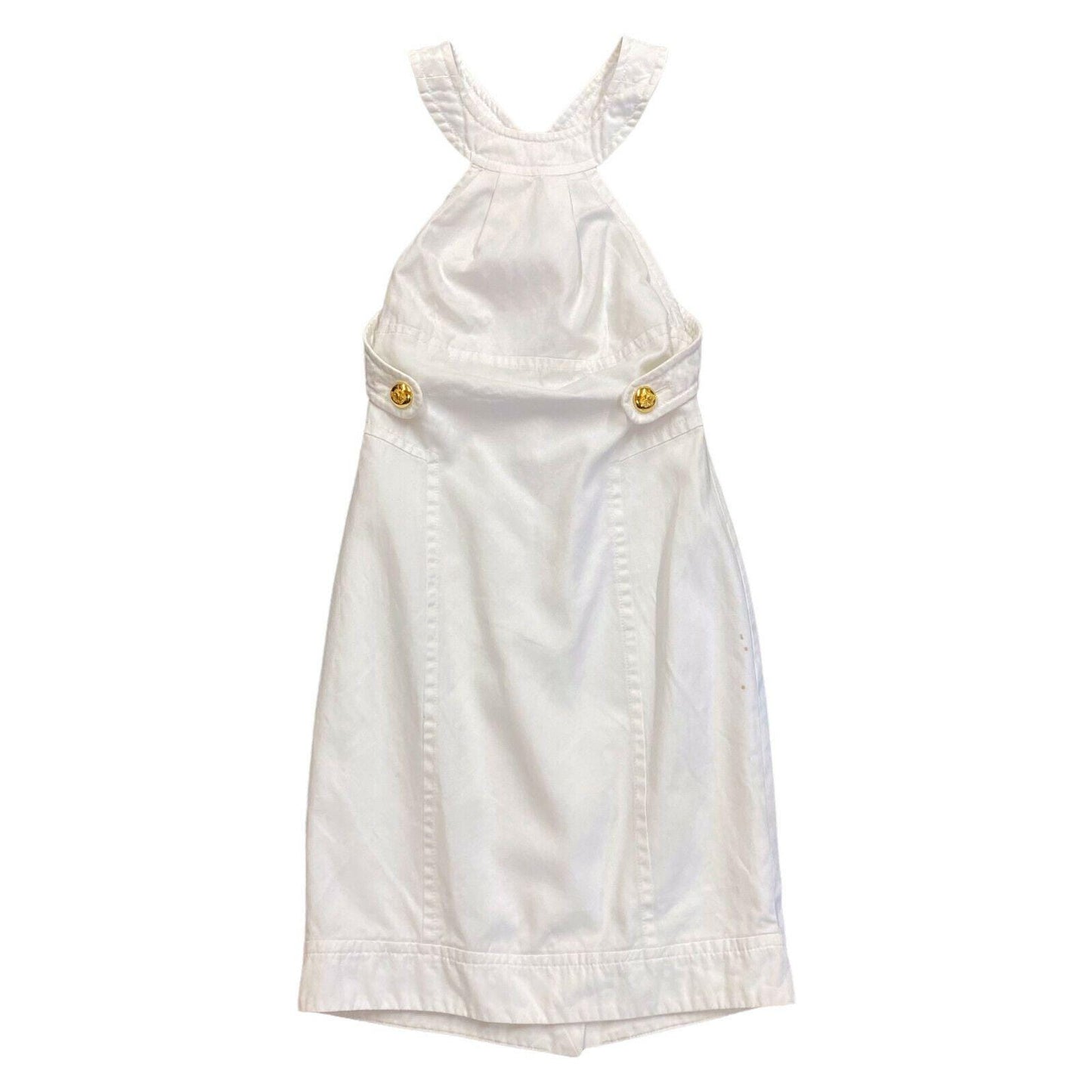 Dsquared2 Backless Strap Dress Vintage Womens Designer White Sleeveless Graphic Tee – Soft Feel · Top Pick For Any Outfit