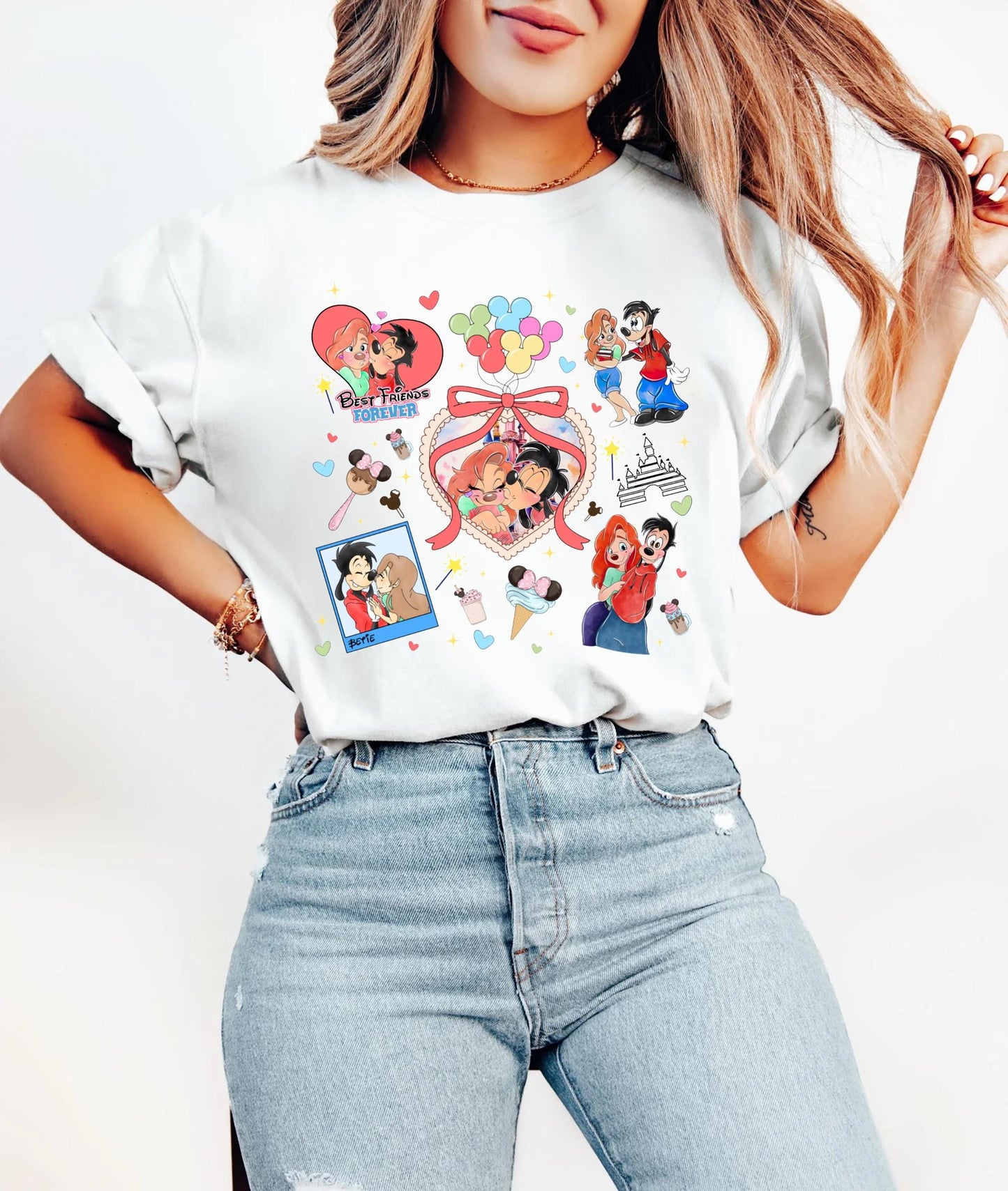 Retro 90s Roxanne And Max T shirt A Goofy Movie Shirt Disney Couple Matching Tee Max and Roxanne Disneyland Trip Graphic Tee – Premium Graphic · Great Gift For Fans