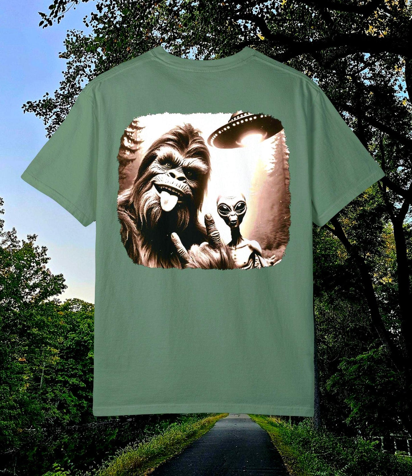 Alien Cryptid Bigfoot T shirt Unisex Tee Fun Cryptip Shirt Unique Gift for UFO Lovers Sasquatch Top Great For Festivals Graphic Tee – Feel-Good Design · Perfect For Daily Wear