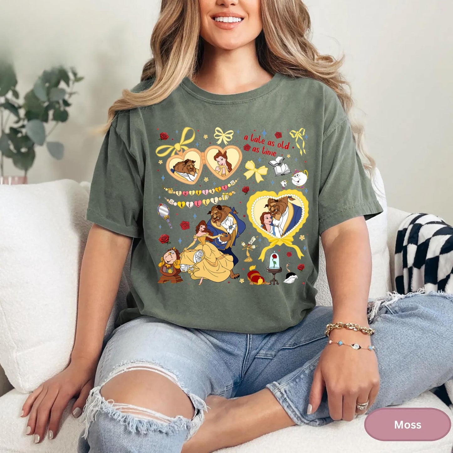 Retro Disney Belle Shirt Disney Castle Disney Princess Belle Shirt Minnie Mouse Head Themed Disney Matching Princess Belle Graphic Tee – Easygoing Wear · Great Gift For Fans
