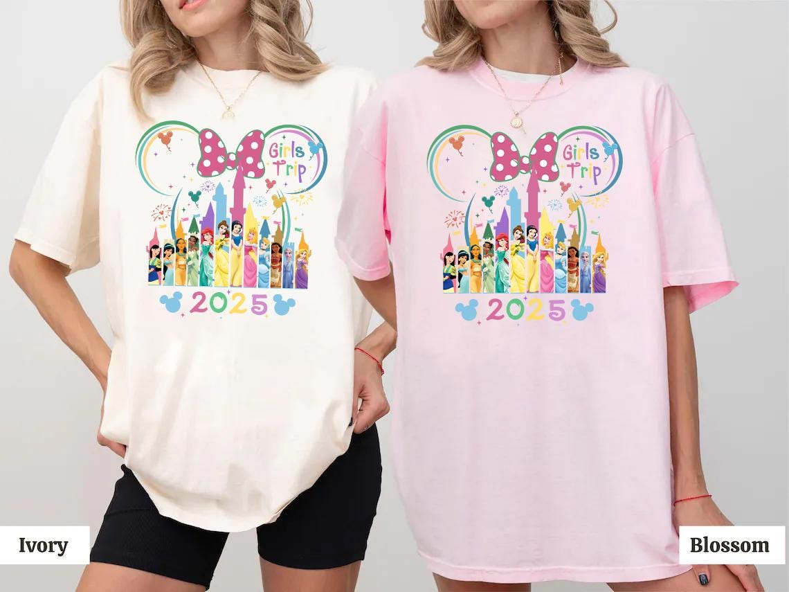 Disney Girls Trip 2025 Shirt Princess Castle Vacation Tee Matching Family Besties Vacation Shirt Walt Disney World Tee Magical Kingdom Shirt Graphic Tee – Fan Favorite · Must-Have Style