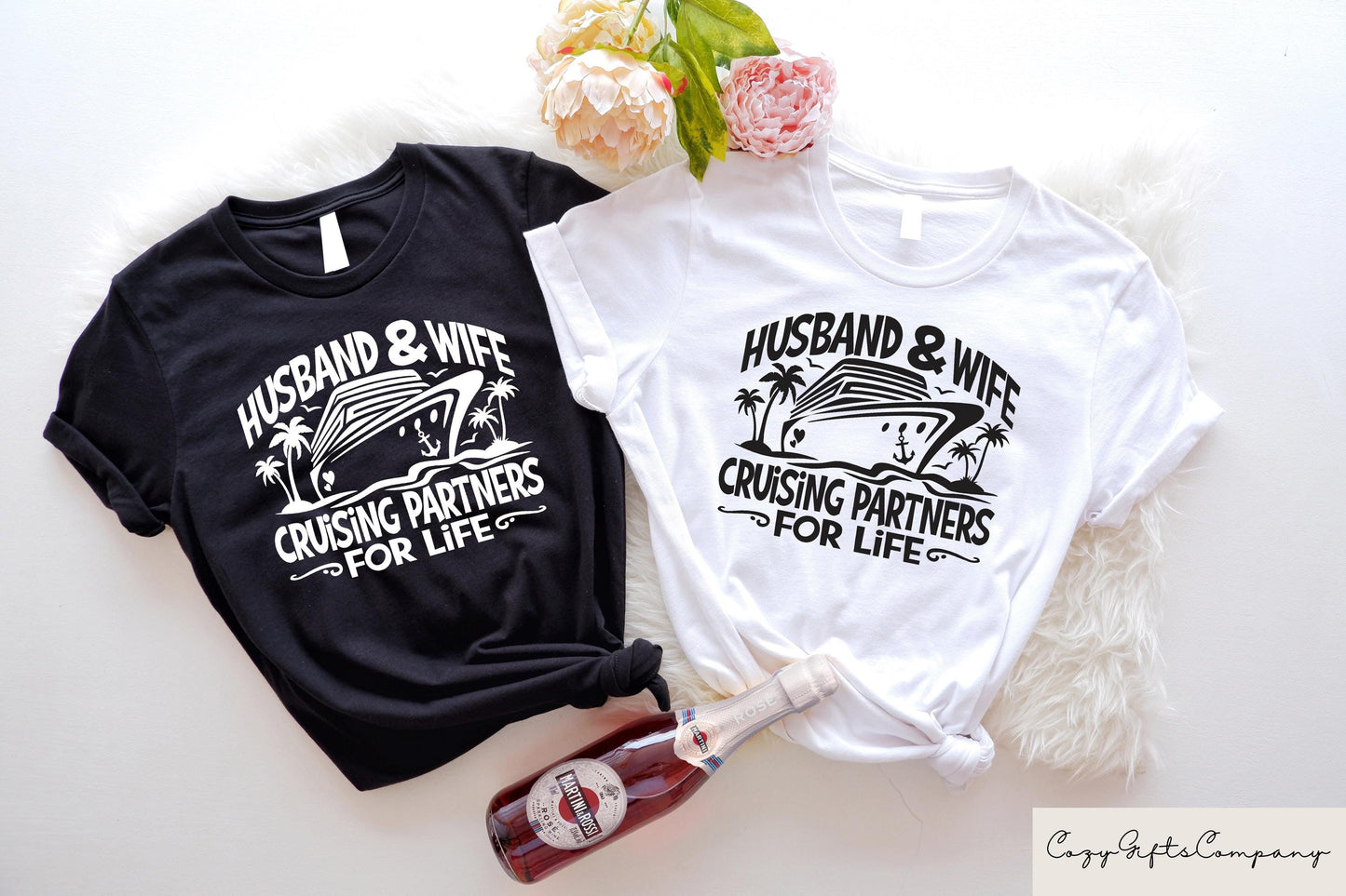Husband And Wife Cruising Partners For Life T shirt Couple Cruise Shirt Husband And Wife Cruise Gift Hubby And Wifey Honeymoon Tee Graphic Tee – Everyday Comfort · Trending Graphic Apparel