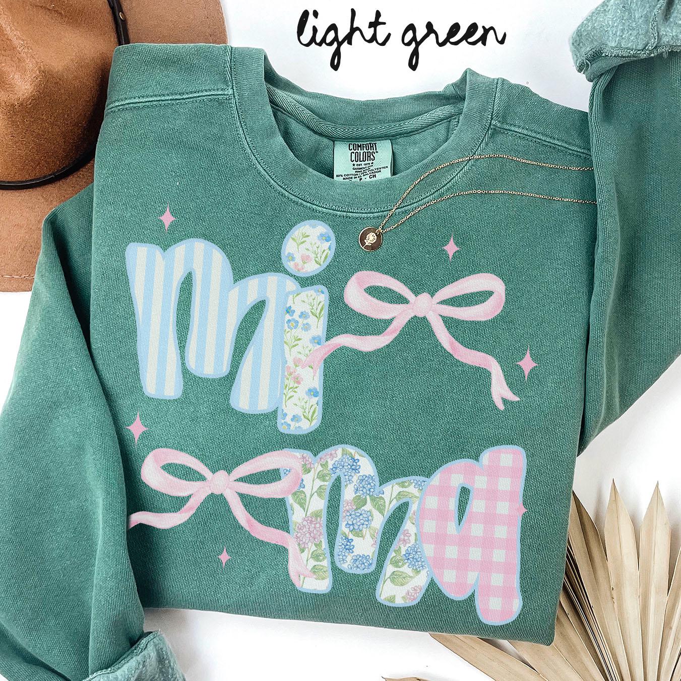 Mima Comfort Colors Sweatshirt Grandma Crewneck Mother39s Day Gifts New Grandmother Shirt Womens Bows Sweatshirt – Fan Favorite · Top Pick For Any Outfit