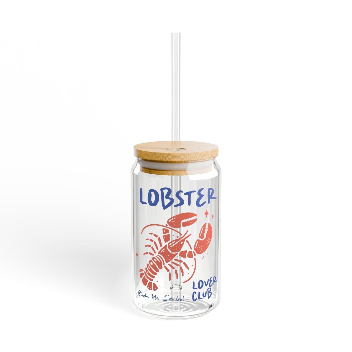 Lobster Lover Sipper Glass 16oz Perfect Gift for Seafood Lovers Beach Parties Summer BBQs Beach House Decor Fun Kitchen Accessory Graphic Tee – Aesthetic Look · Great Gift For Fans