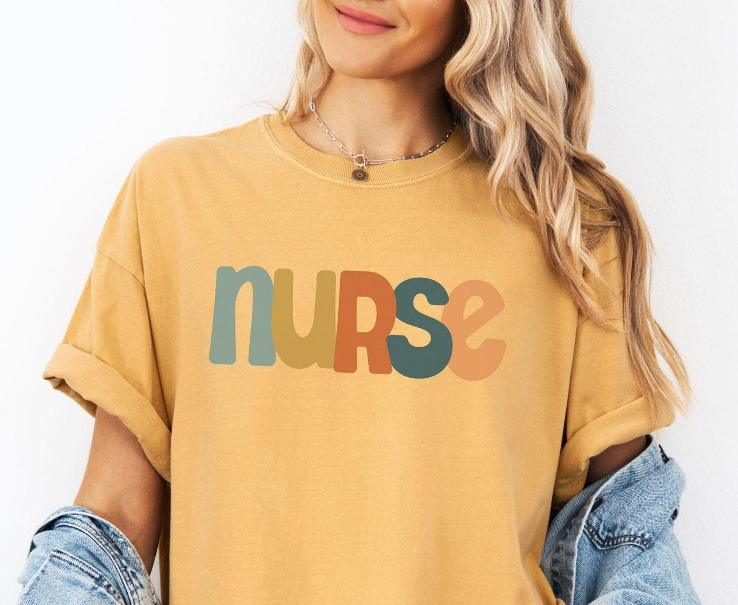 NURSE Tee Nurse Shirt Retro Letters Cute Nurse Gift Nurse Appreciation Week Shirt Graphic Tee – Feel-Good Design · Trending Graphic Apparel