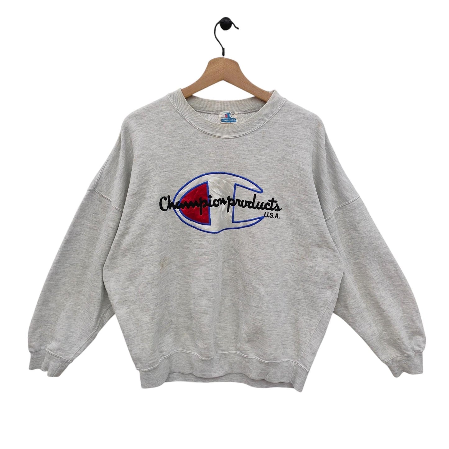 90s Champion Products USA Sweatshirt X Large Vintage Embroidery Champion Logo Classic Gray Crewneck Size XL Sweatshirt – Warm & Stylish · High-Quality Print
