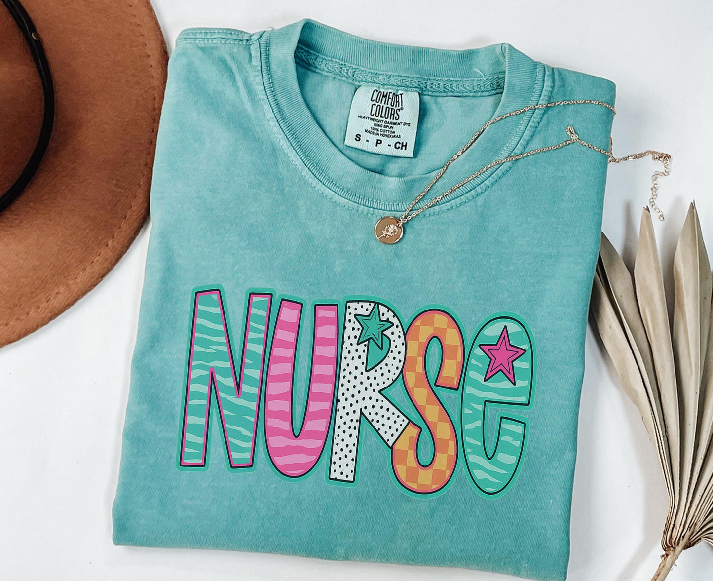 NURSE Shirt Retro RN Tee for Women Cute Nurse Gift with Funky Letters Nurse T Shirt New Nurse Grad Gift Graphic Tee – Easygoing Wear · High-Quality Print