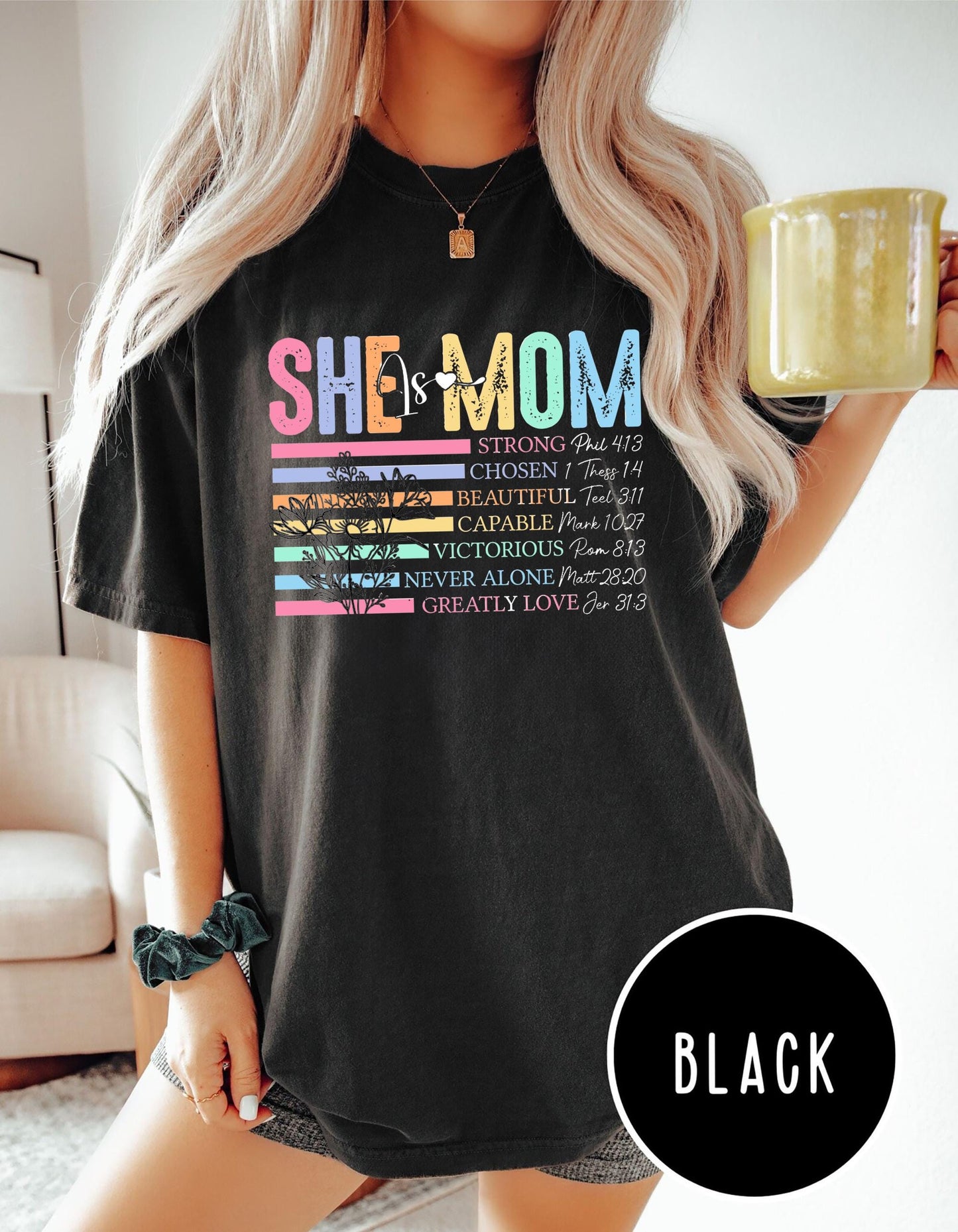 She Is Mom Shirt Mothers Day Shirt Mom Quotes Shirt Inspirational Mom Shirt Mother39s Day Gifts Mom Life Shirt Blessed Mom T shirt Graphic Tee – Feel-Good Design · Great Gift For Fans
