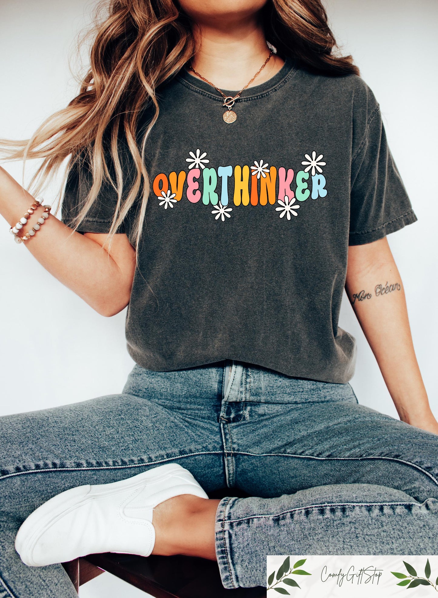 Overthinker T shirt Mental Health Matters Swetshirt Funny Introvert Shirt Inclusion Gift Therapy Crewneck School Counselor Outfit Graphic Tee – Cozy Vibes · Perfect For Daily Wear