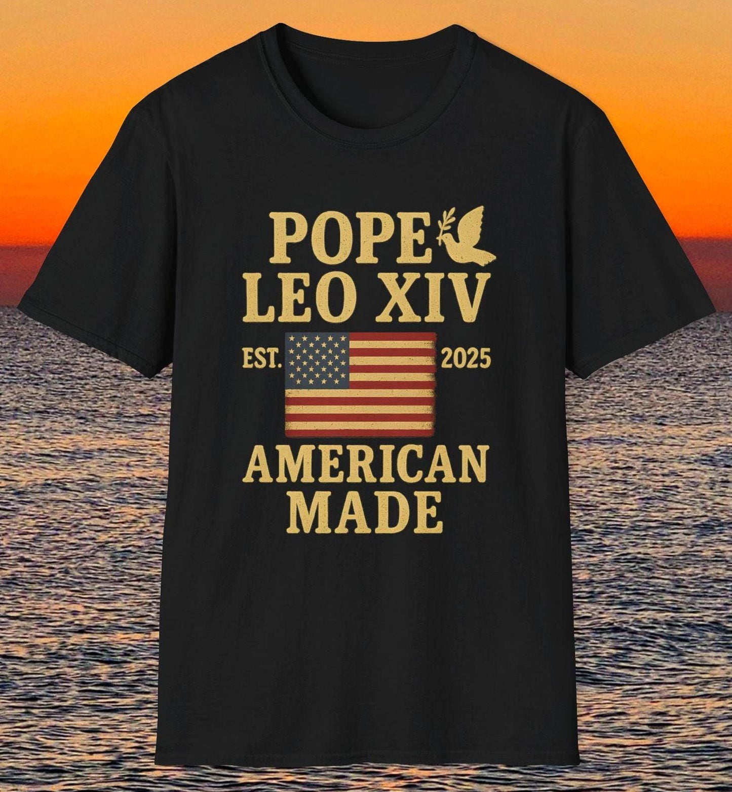 Pope Leo Tee American Pope T Shirt Vatican Shirt Unisex Softstyle Catholic Church Tee American Pope Pride Catholic Religious Gift Graphic Tee – Easygoing Wear · Trending Graphic Apparel