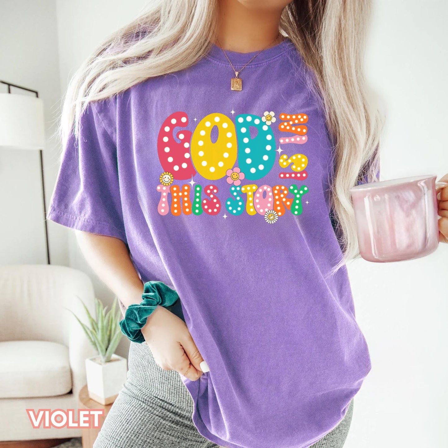 God Is In This Story Shirt Cute Christian Shirt God Shirt Girls Christian Shirt Woman Religious Shirt Gift For Christian Mom Faith Tee Graphic Tee – Warm & Stylish · Perfect For Daily Wear