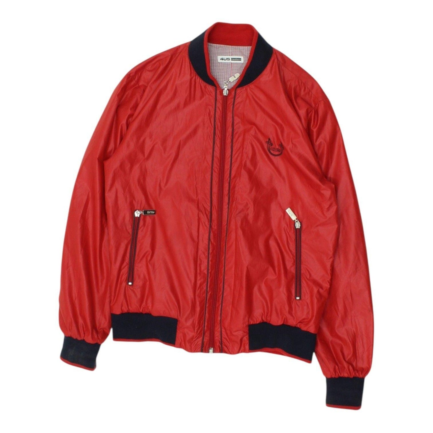 4US Mens Reversible Jacket Vintage Red Casual Light Streetwear Full Zip Coat Graphic Tee – Cozy Vibes · Trending Graphic Apparel