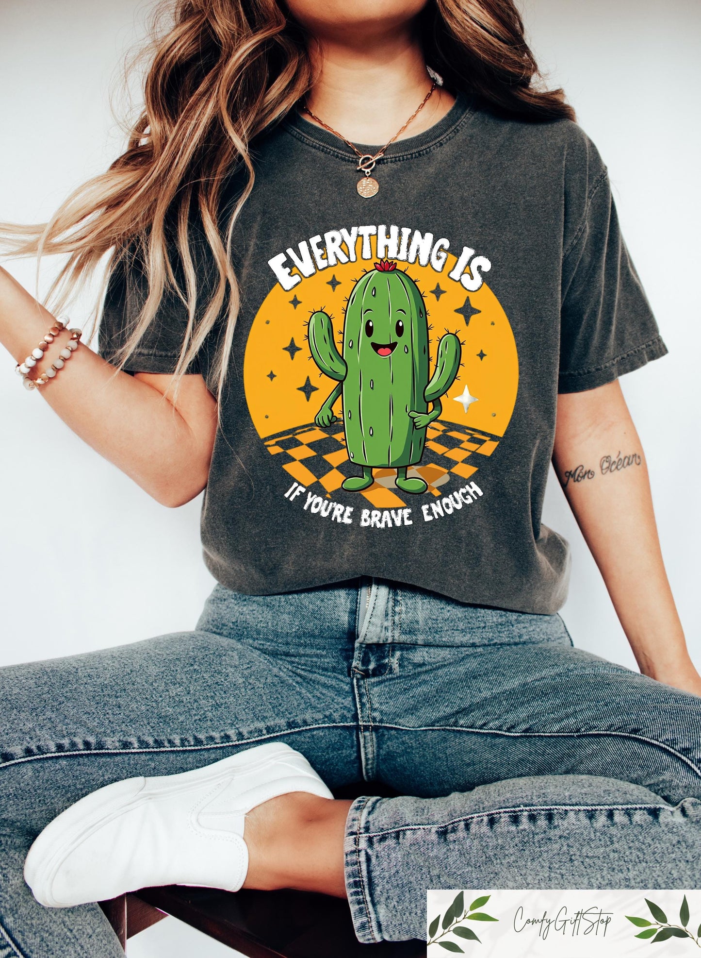Everything Is A Dldo If you Are Brave Enough Shirt Cactus Meme T shirt Inappropriate Sweatshirt Funny Gag Gift Unhinged Girl Tee Sweatshirt – Easygoing Wear · High-Quality Print