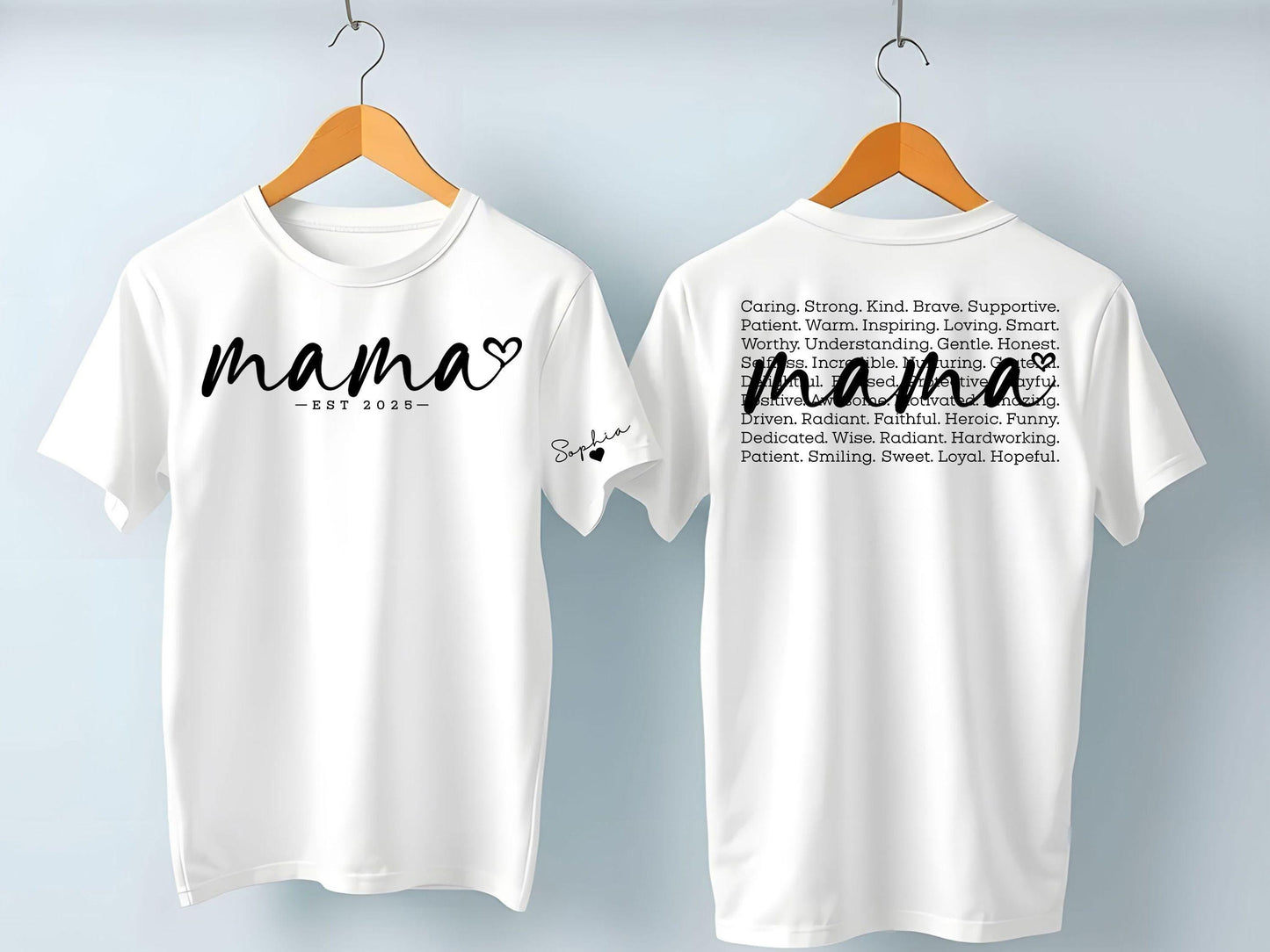 Personalized Mama Sweatshirt With Kids Names Sleeve Est Date Mom Shirt Custom Momma Hoodie Gift For MotherNames On Sleeve With Heart Tee Hoodie – Everyday Comfort · Top Pick For Any Outfit