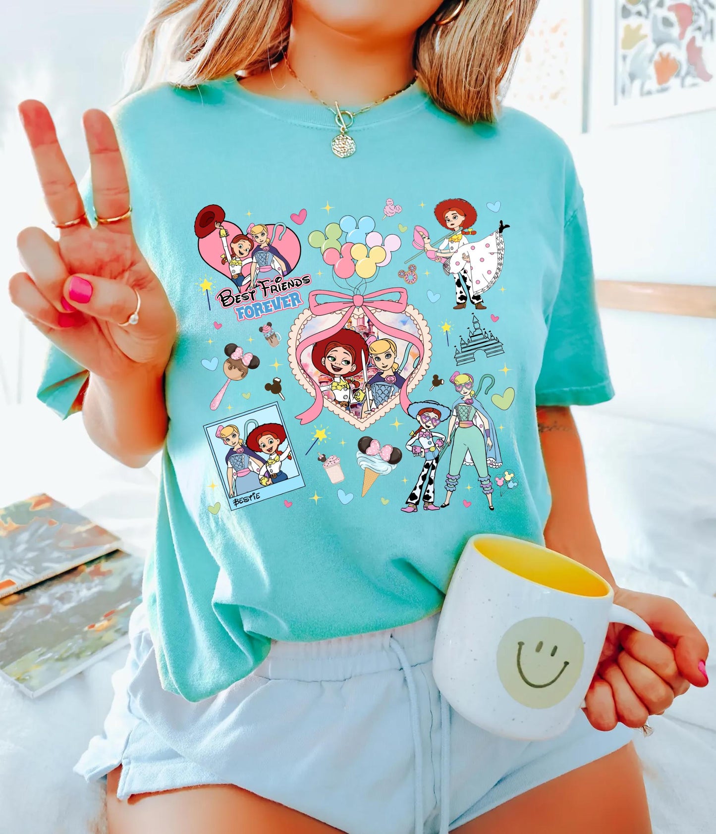 Walt Disney World Best Friends Forever T Shirt Disney Best Friends Shirt Jessie And Bo Peep Shirt Toy Story Besties Shirt Graphic Tee – Cozy Vibes · Perfect For Daily Wear