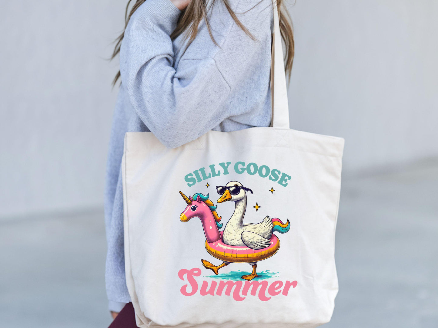 Silly Goose Summer Tote Bag Funny Silly Goose Bag Holiday Beach Bag Goose Gift Bag Farm Animal Bag Sarcastic Women Bag Goose Trip Tote Tote Bag – Bold Style · Great Gift For Fans