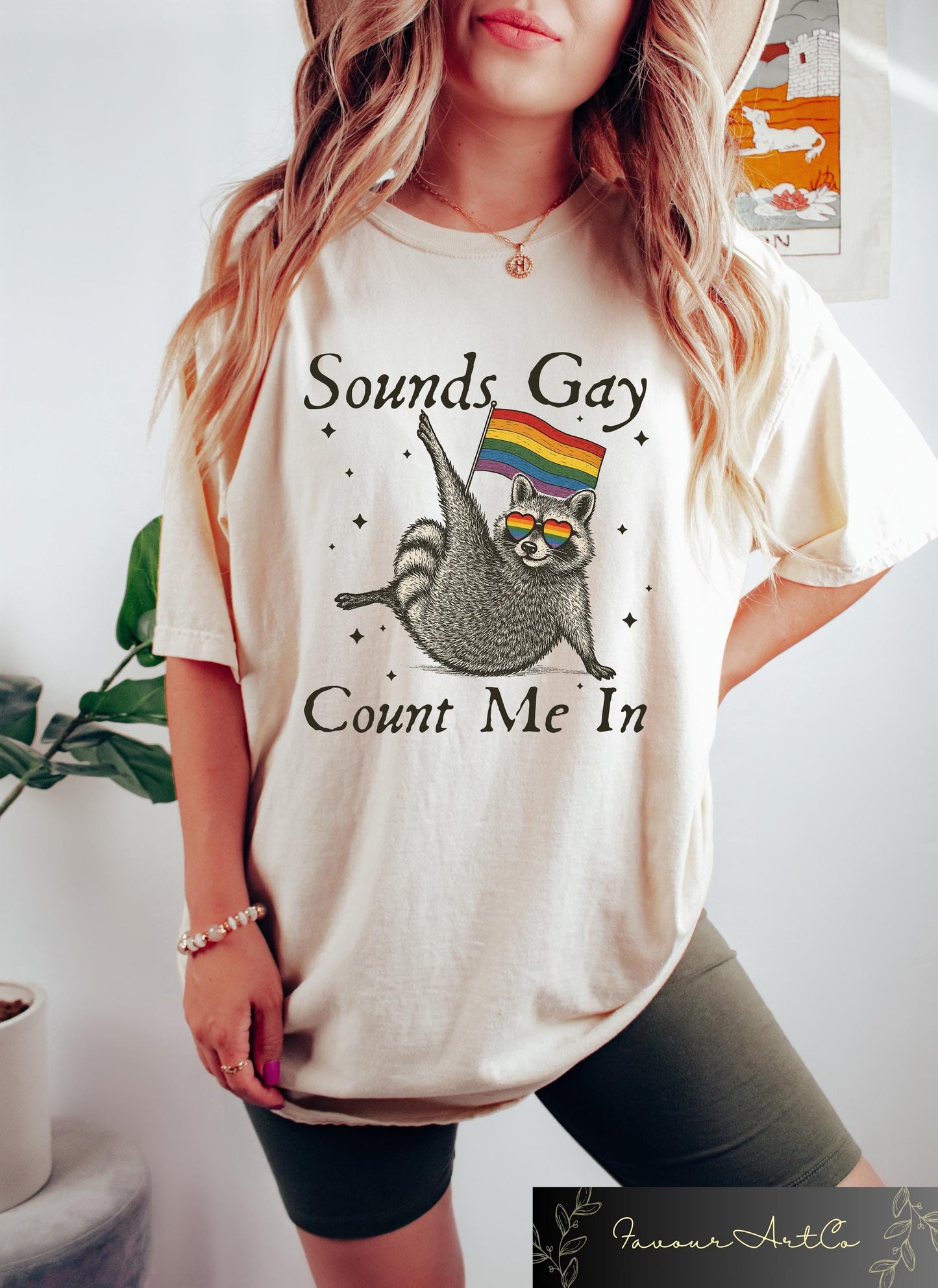 Sounds Gay Count Me In Raccoon T shirt Retro Comfort LGBTQ Shirt Gay Rights Sweatshirt LGBTQ Community Gift Pride Month Shirt Sweatshirt – Premium Graphic · Perfect For Daily Wear