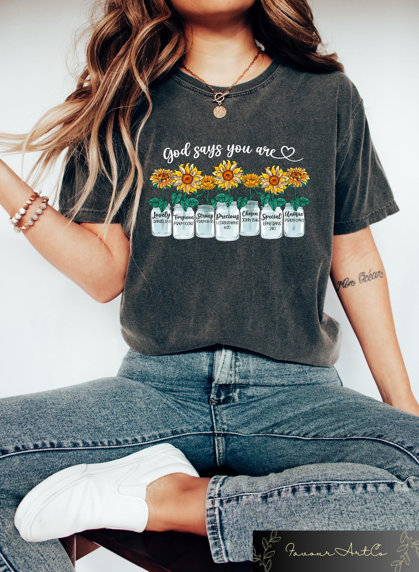 God Says You Are T shirt Retro Comfort Christian Shirt Faith Based Sweatshirt Sunflower Tee Religious Mom Gift Christian Women Apparel Sweatshirt – Fan Favorite · Must-Have Style