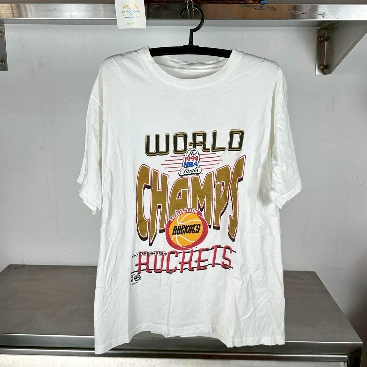 Vintage 1994 Houston Rockets World Champs NBA XL single stitch T shirt Vintage Houston Rockets Tshirt Vintage NBA tshirt Sports tshirt Graphic Tee – Soft Feel · High-Quality Print