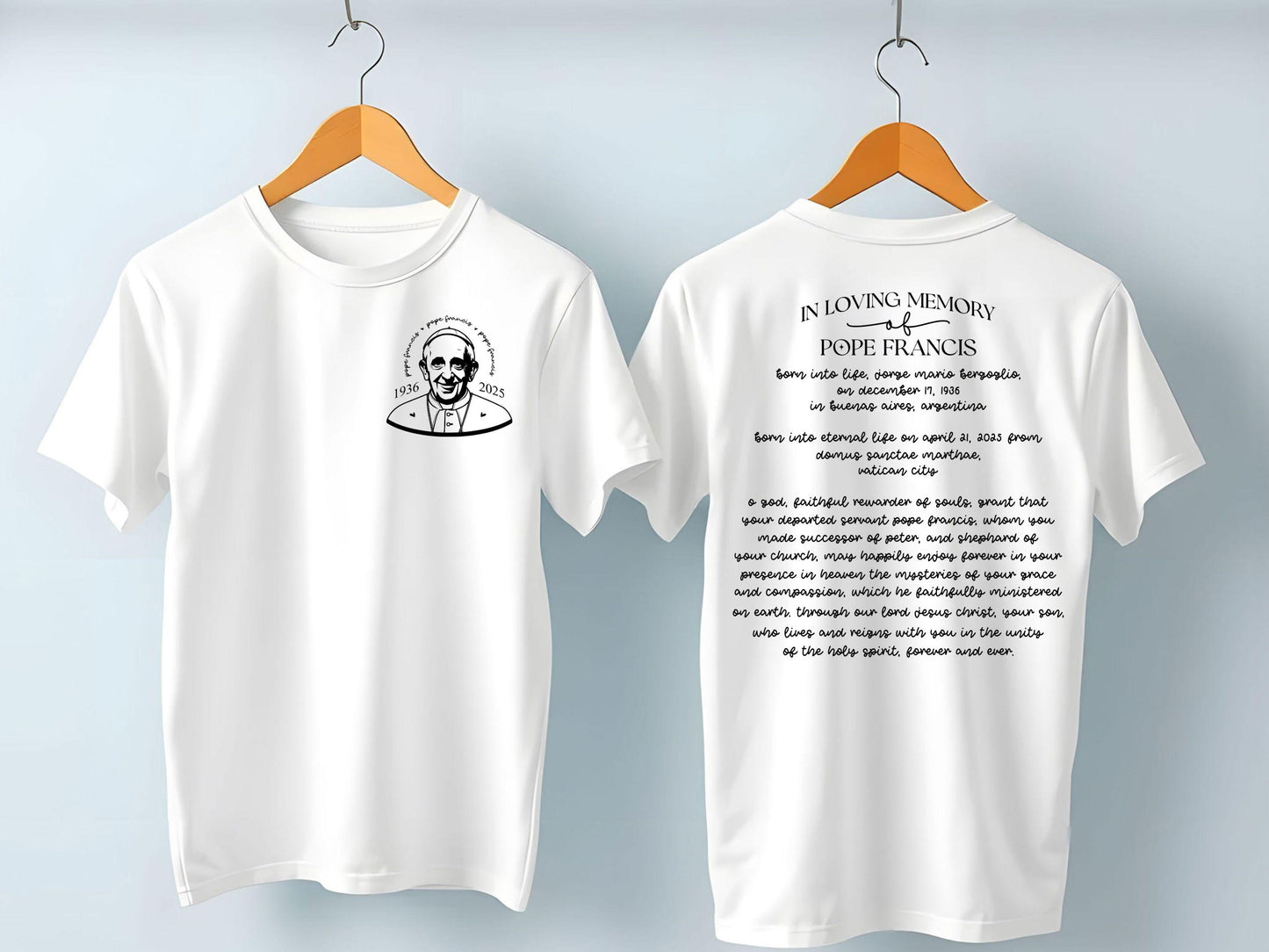 Pope Francis Memorial T Shirt God Never Tires of Forgiving Us Christian Tribute Tee Faith Shirt Pope Francis CommemorativeReligious Tee Graphic Tee – Premium Graphic · Trending Graphic Apparel