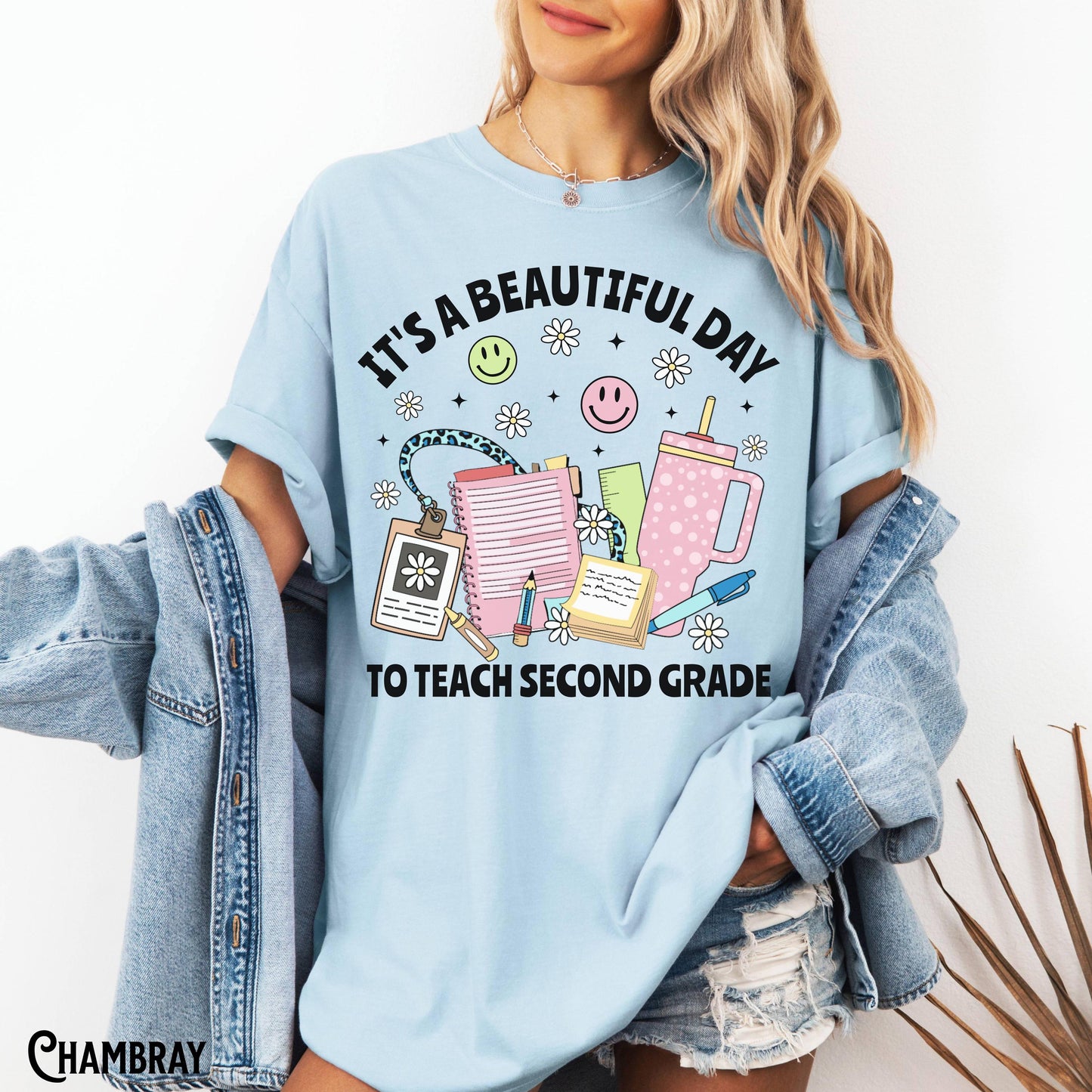Second Grade Teacher Shirt Teacher Tee 2nd Grade T Shirt Back To School Supplies It39s a Beautiful Day Gift For Teacher Graphic Tee – Fan Favorite · Great Gift For Fans